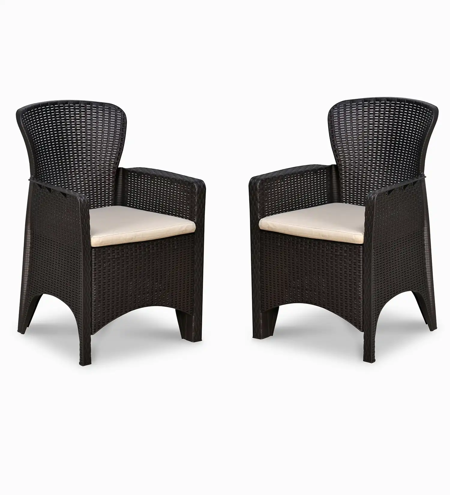 Nilkamal Breeze One Seater Plastic Sofa Chair with Cushion, Set of 2 - Image 4