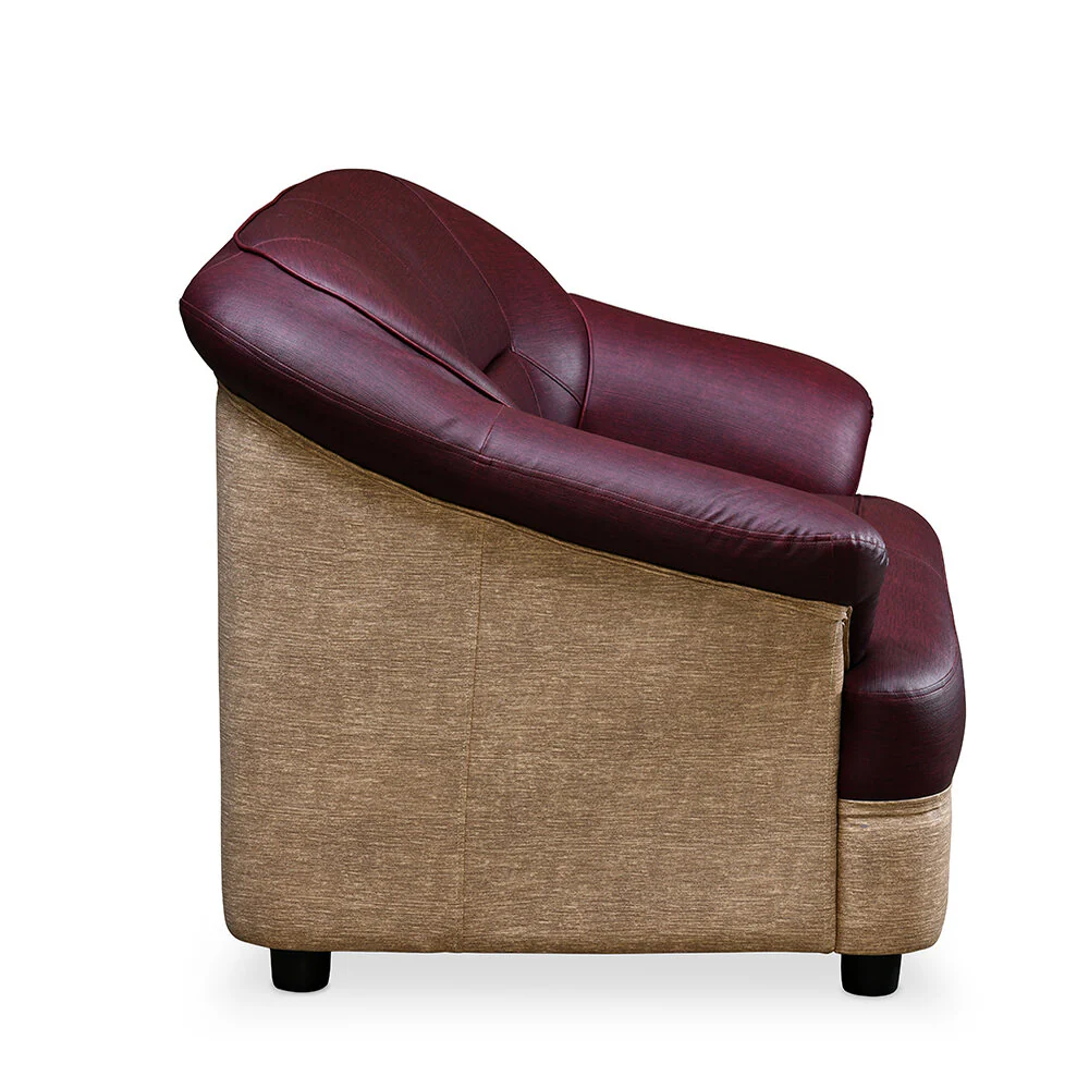 Nilkamal Bright 2 Seater Sofa (Maroon/Beige) - Image 5