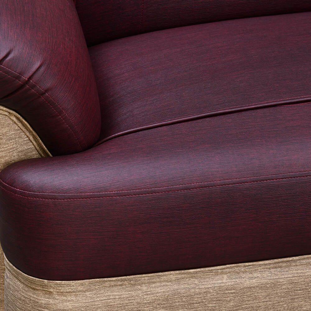 Nilkamal Bright 2 Seater Sofa (Maroon/Beige) - Image 8