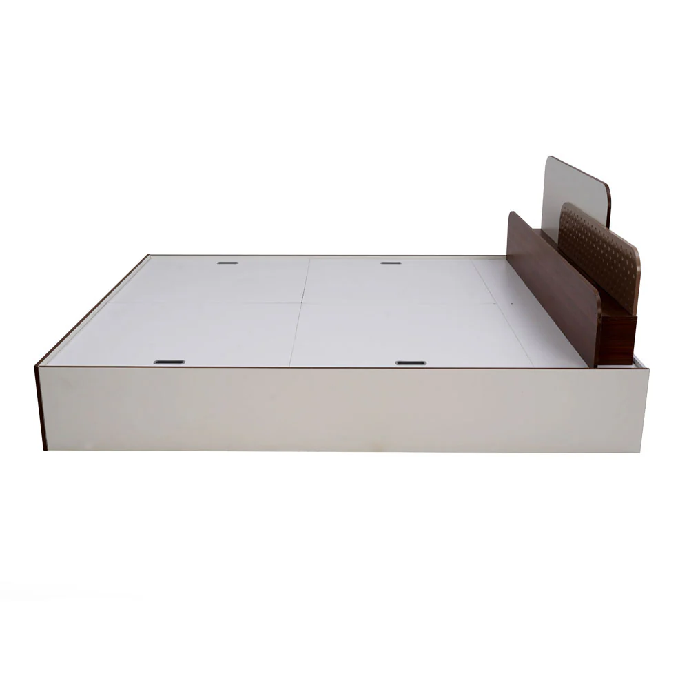 Nilkamal Bruce King Bed with Box Storage (Walnut & Cappuccino) - Image 10