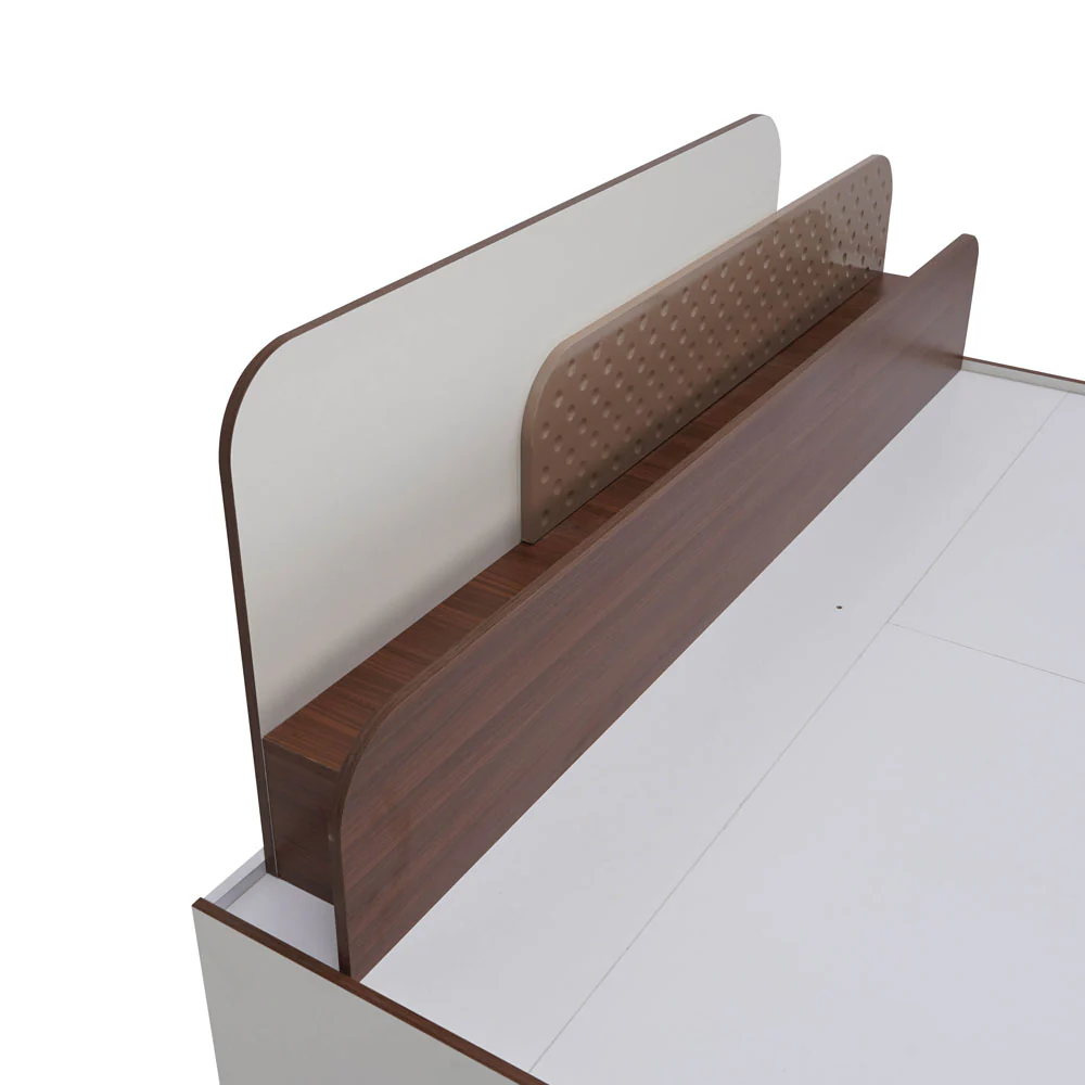Nilkamal Bruce King Bed with Box Storage (Walnut & Cappuccino) - Image 4