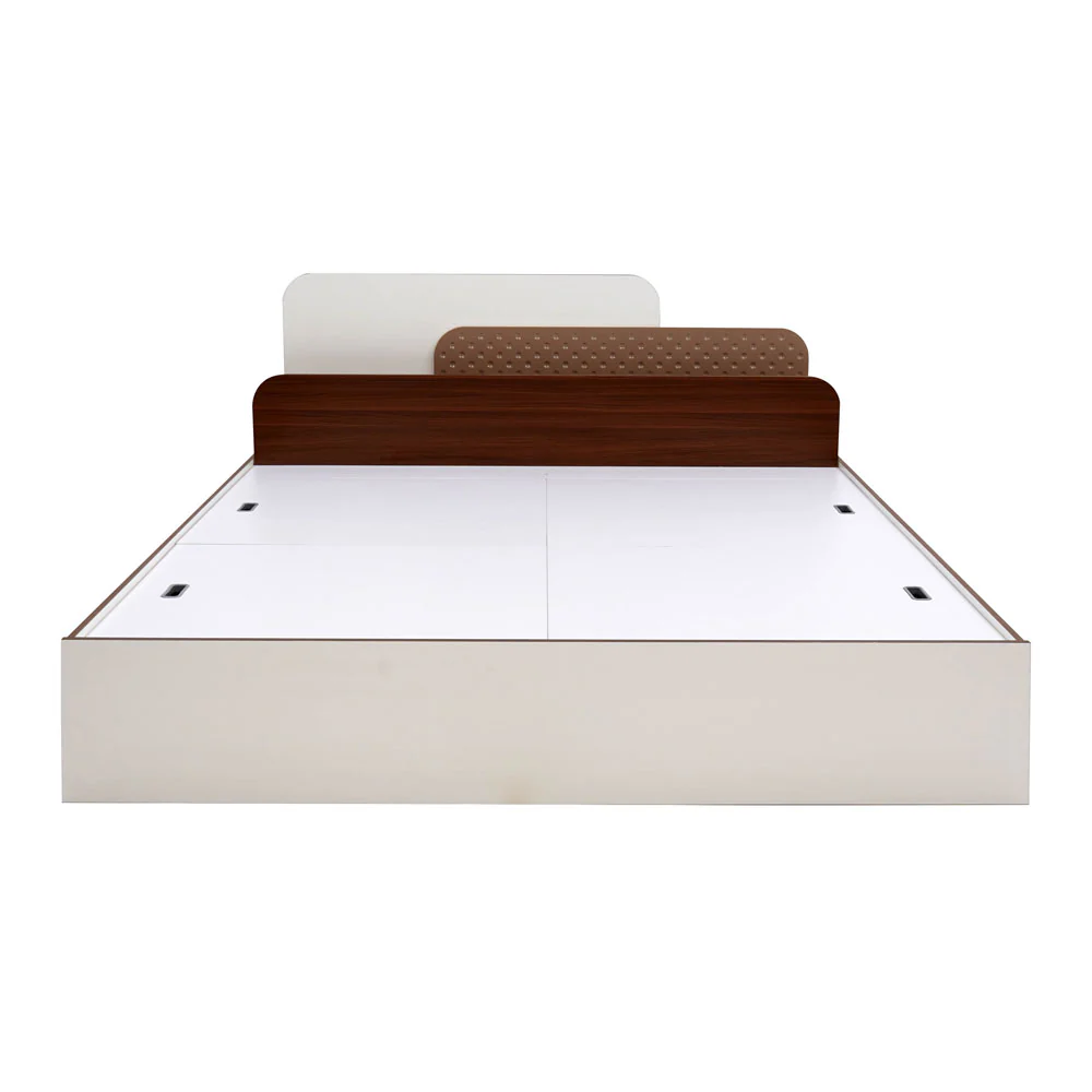 Nilkamal Bruce Queen Bed with Box Storage (Walnut & Cappuccino) - Image 9
