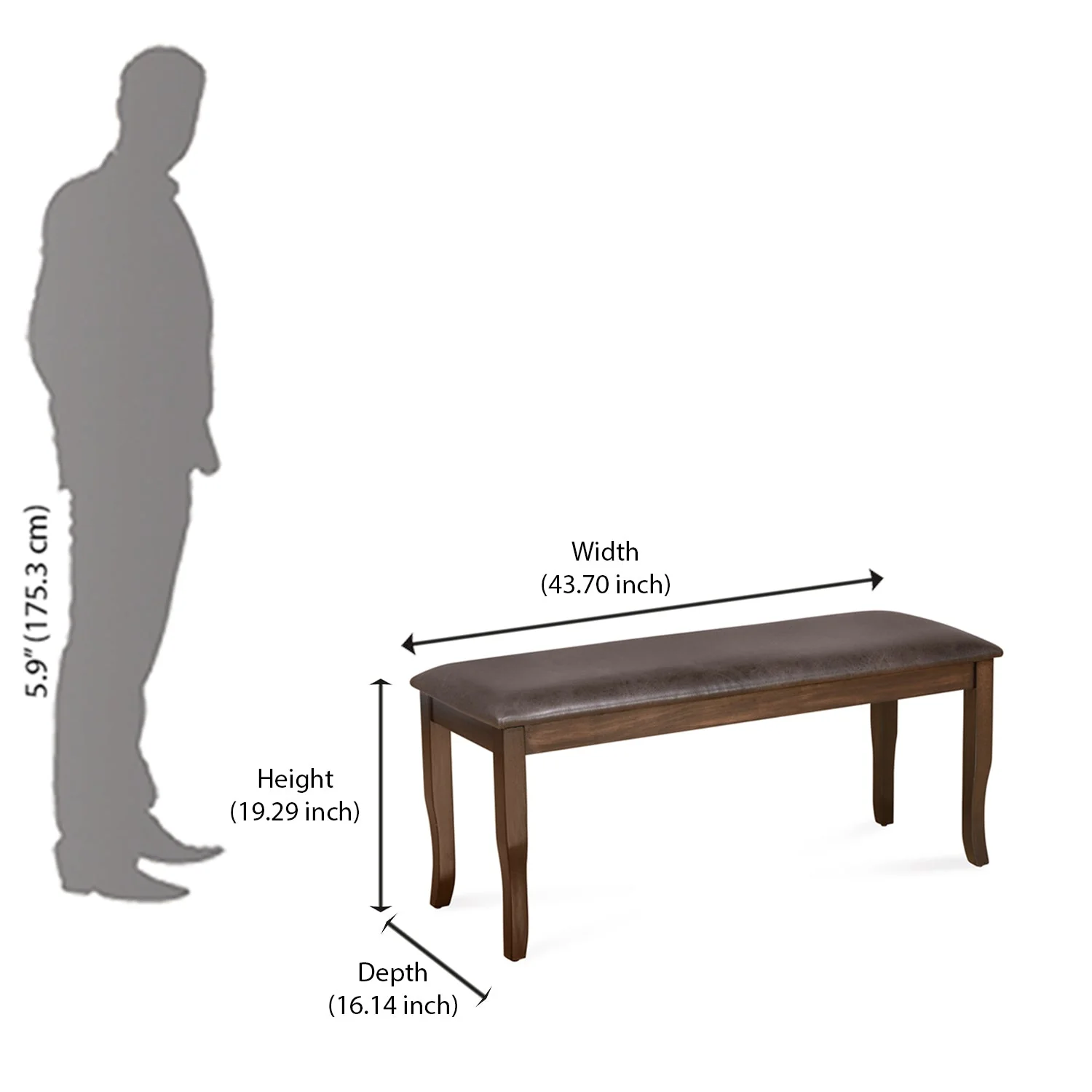 Nilkamal Camilla 1+4+Bench Dining Set (Dark Walnut) - Image 14
