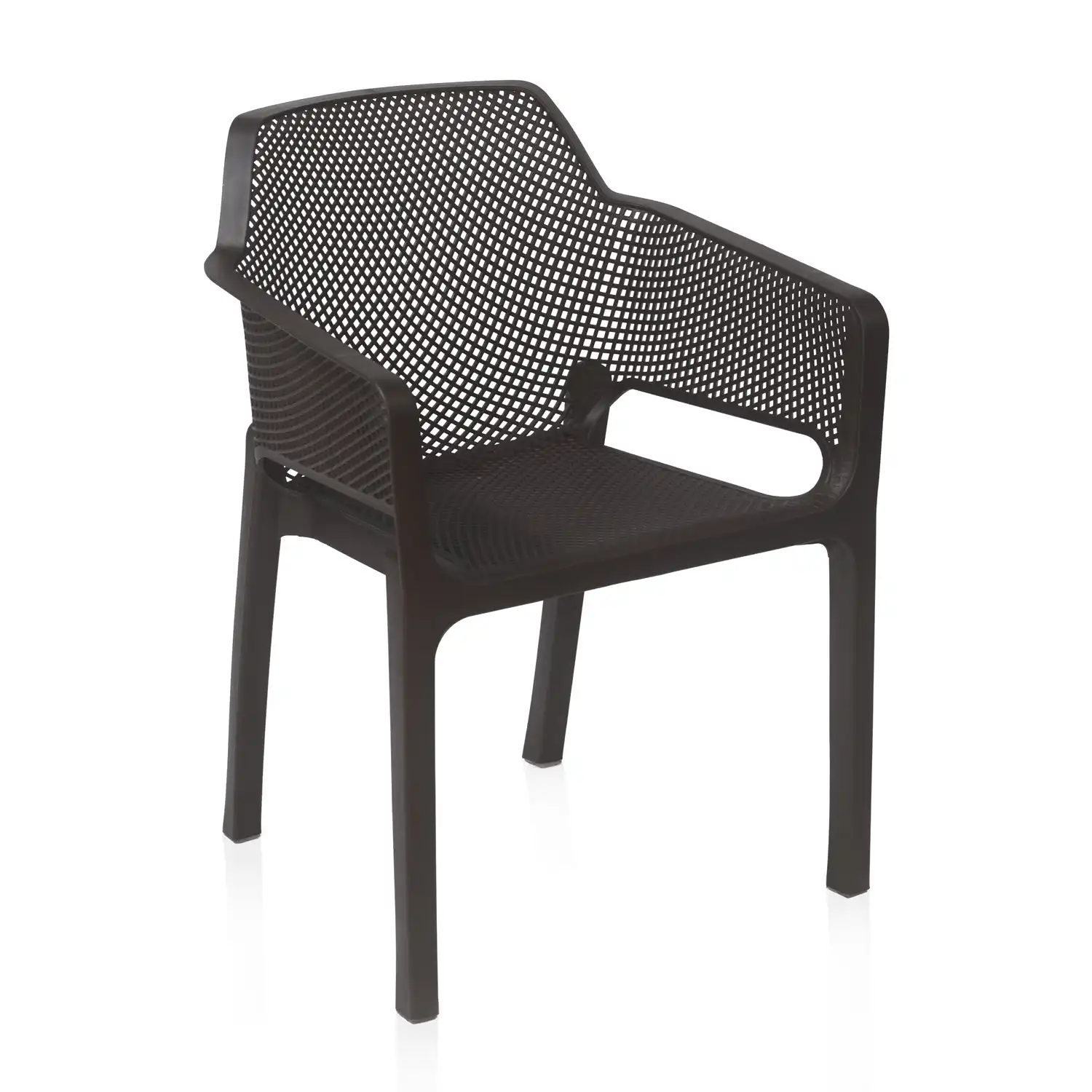 Nilkamal Captain Plastic Arm Chair (Season Rust Brown) - Image 4