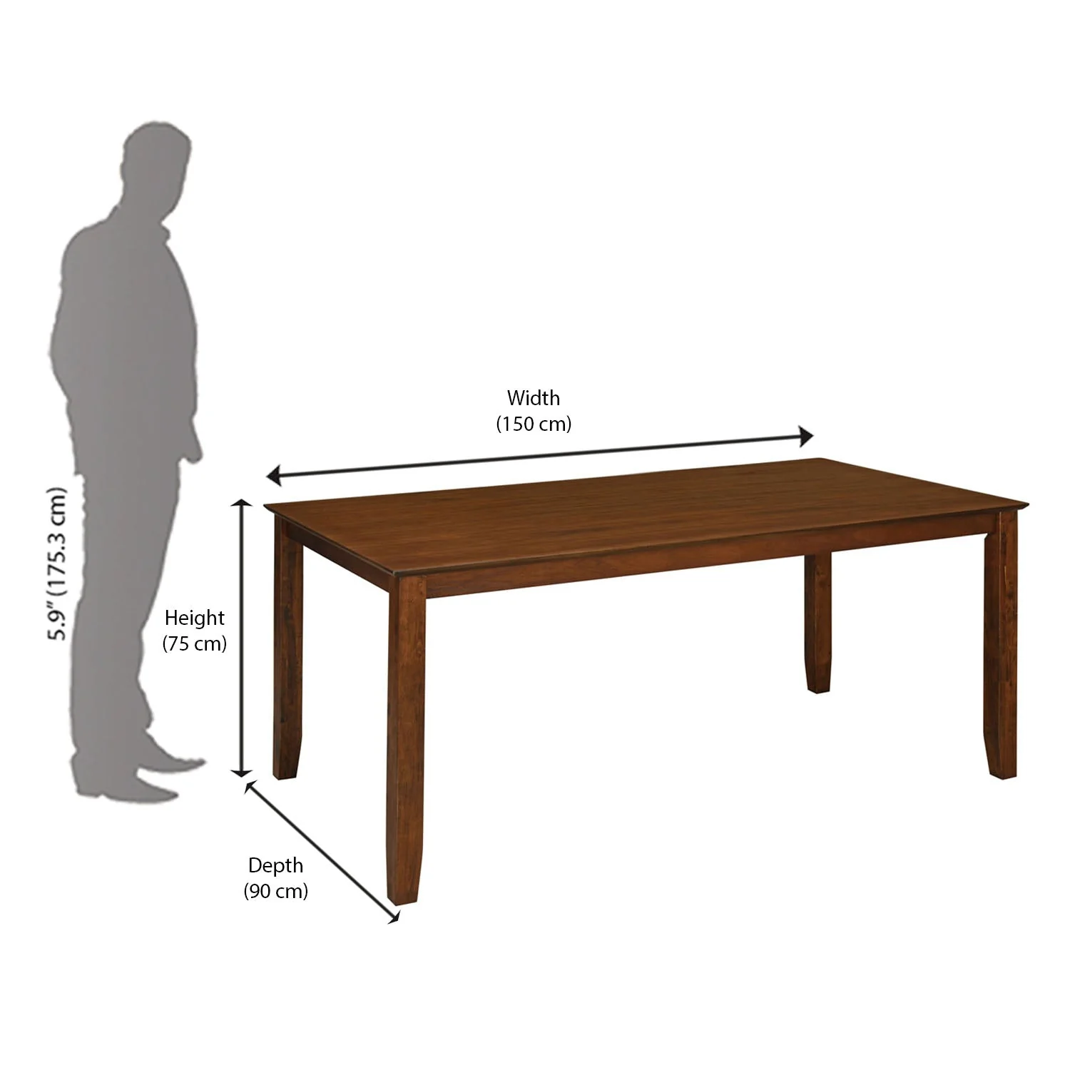 Nilkamal Carter 6 Seater Dining Set (Antique Oak) - Image 8