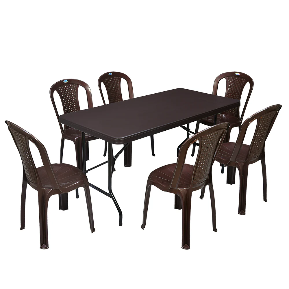 Nilkamal Celebration 1 + 6 Chair Plastic Dining Set - Image 16