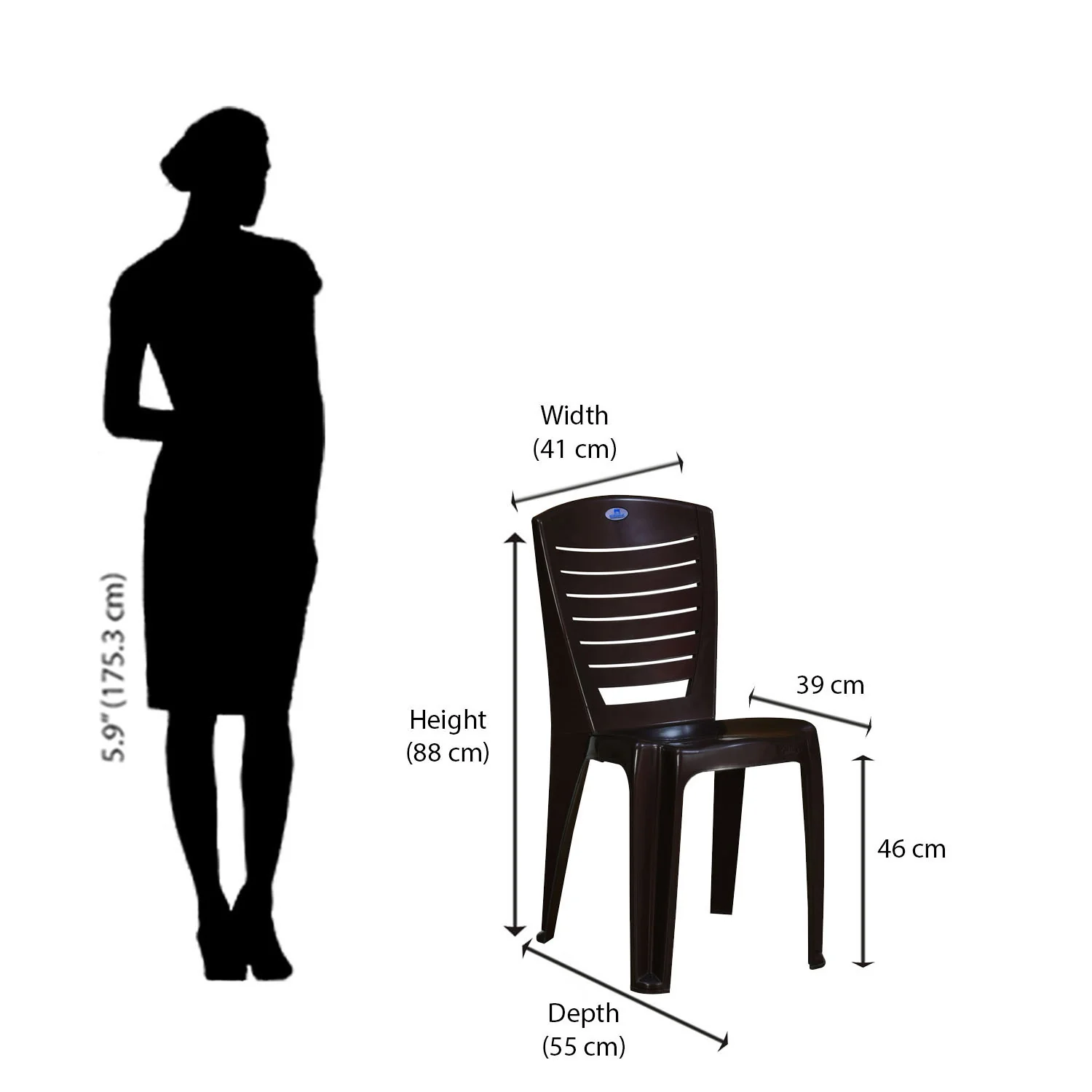 Nilkamal Celebration 1 + 6 Chair Dinning Set (Weather Brown) - Image 15