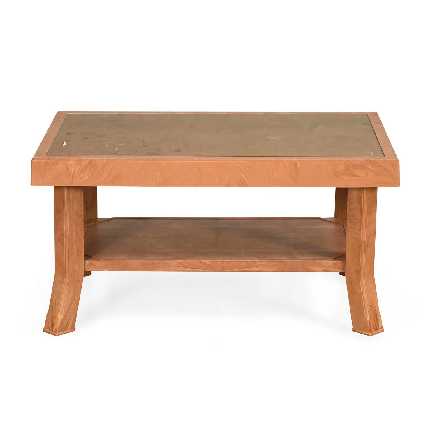 Nilkamal Center Table 2 Carv & Glass (Pear Wood) - Image 5