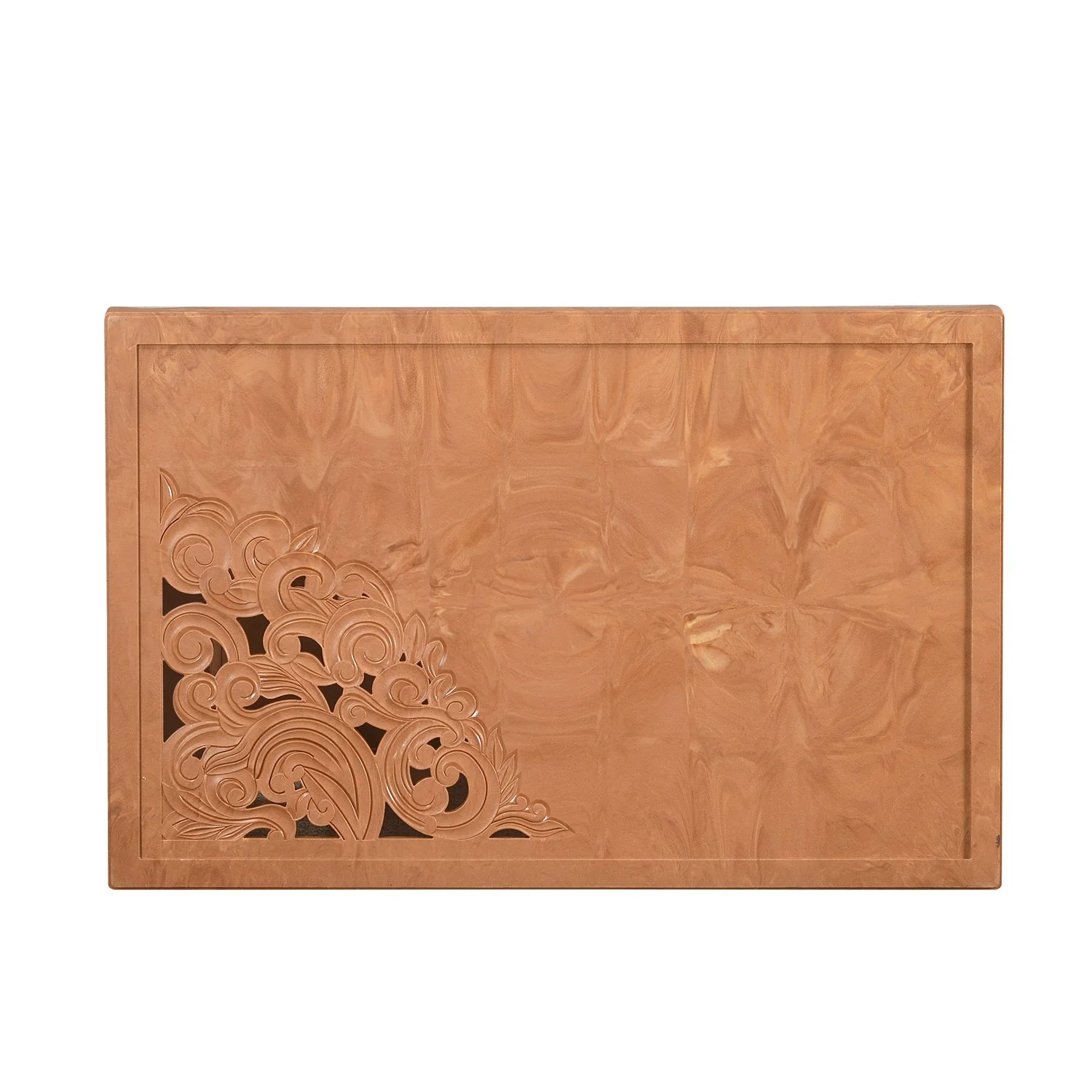 Nilkamal Center Table 2 Carv & Glass (Pear Wood) - Image 6