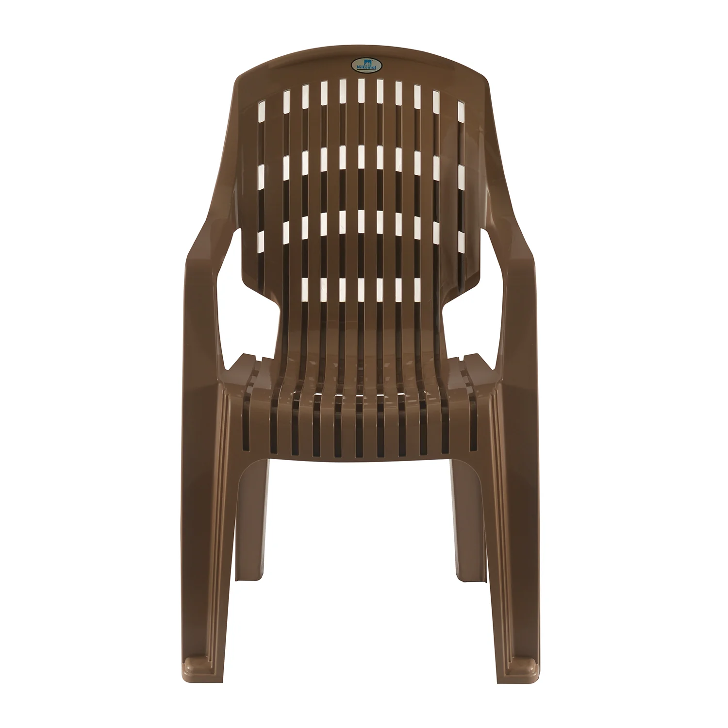 Nilkamal CHR2230 Plastic Arm Chair (Rattan Dark Beige) - Image 3