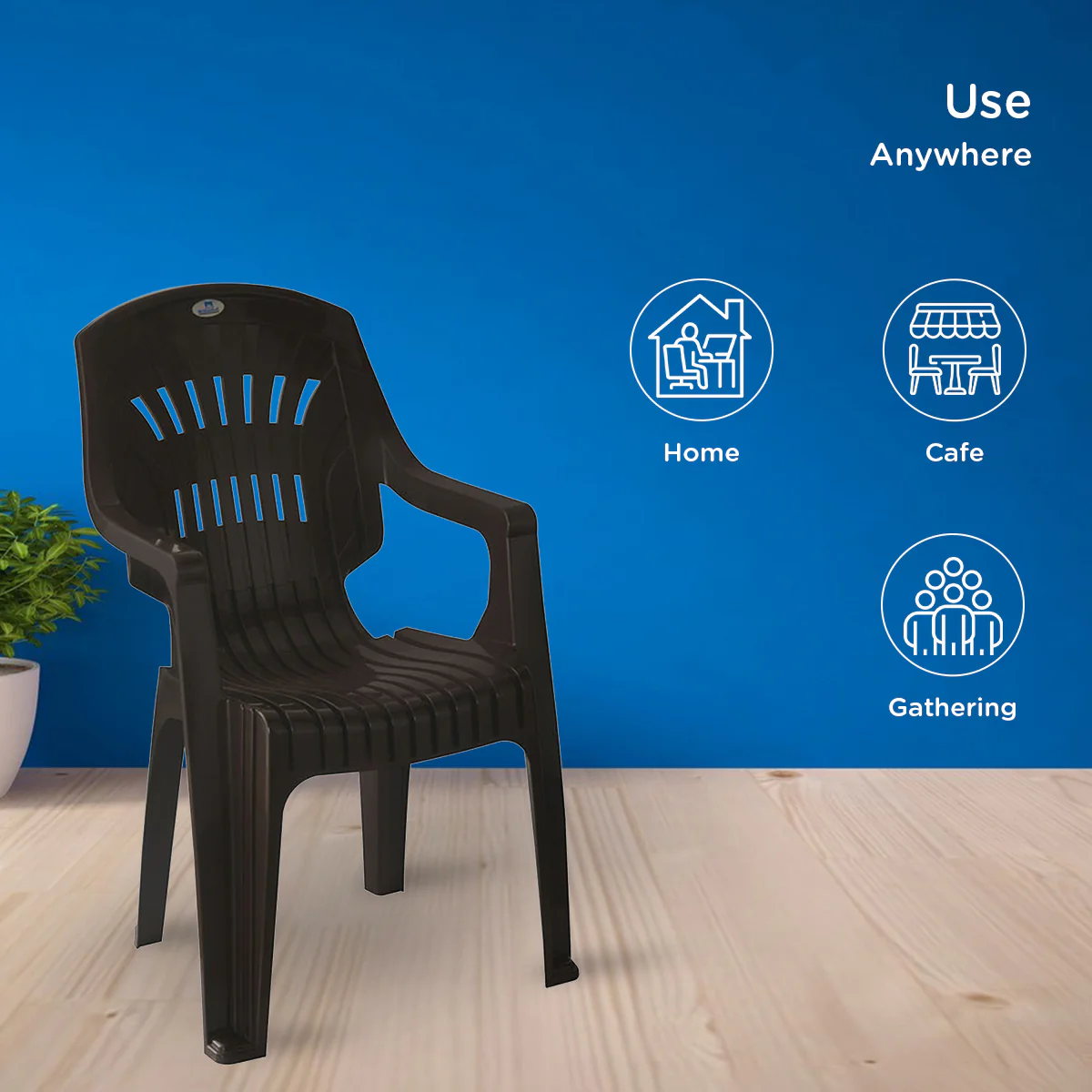 Nilkamal CHR2231 Plastic Arm Chair - Image 13