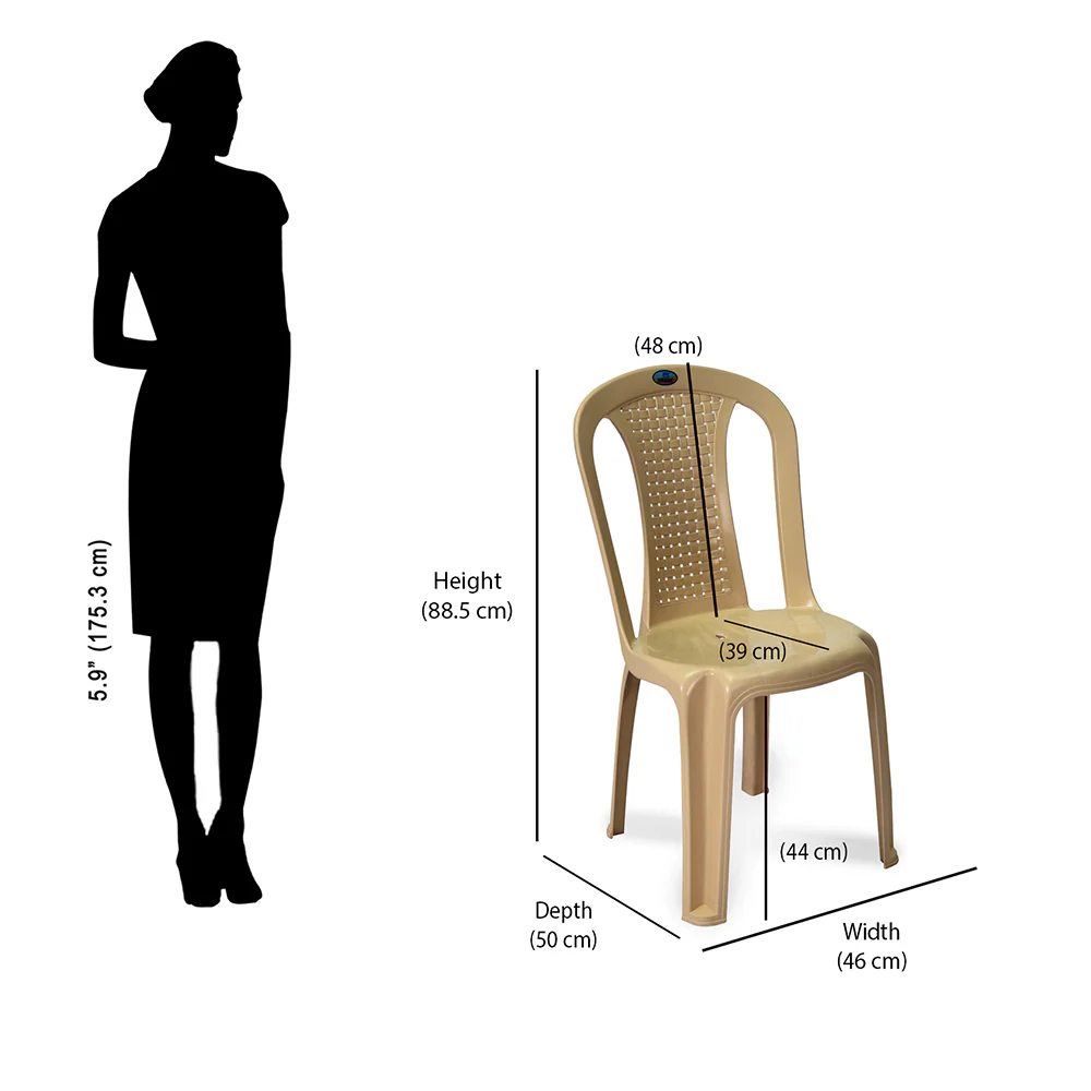 Nilkamal CHR4002 Plastic Armless Chair - Image 66