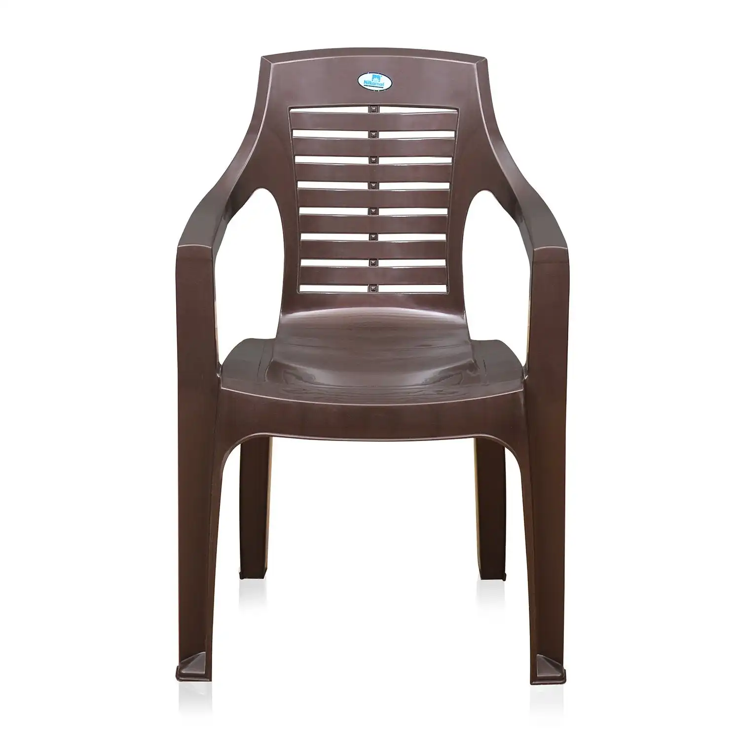 Nilkamal CHR6020 Plastic Arm Chair (Weather Brown) - Image 5