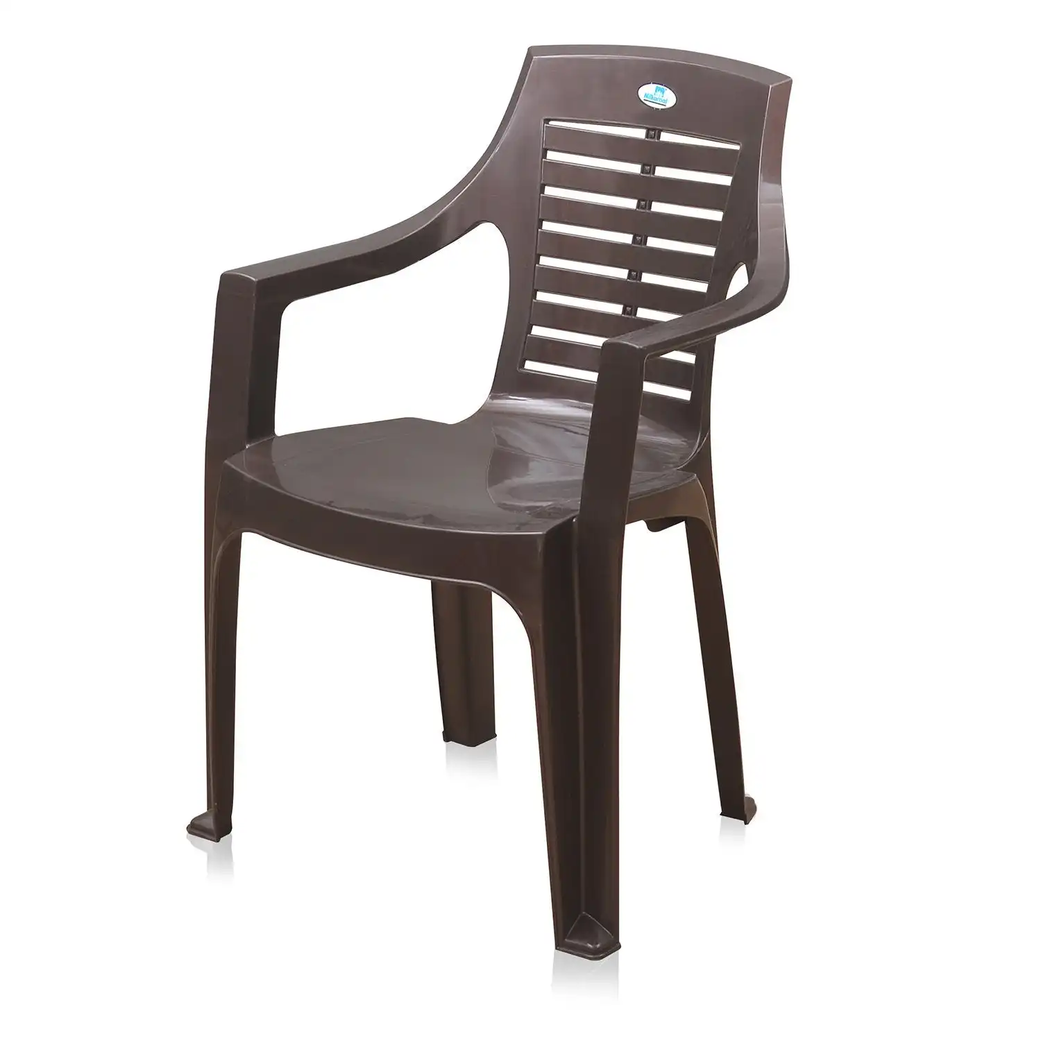 Nilkamal CHR6020 Plastic Arm Chair (Weather Brown) - Image 7