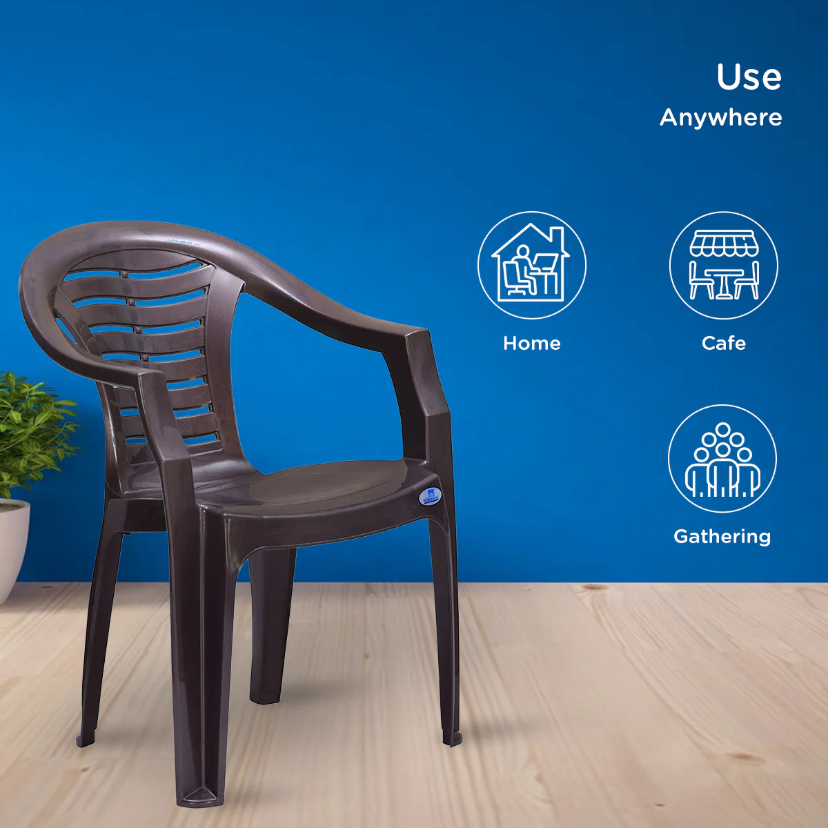 Nilkamal CHR2155 Plastic Arm Chair - Image 4