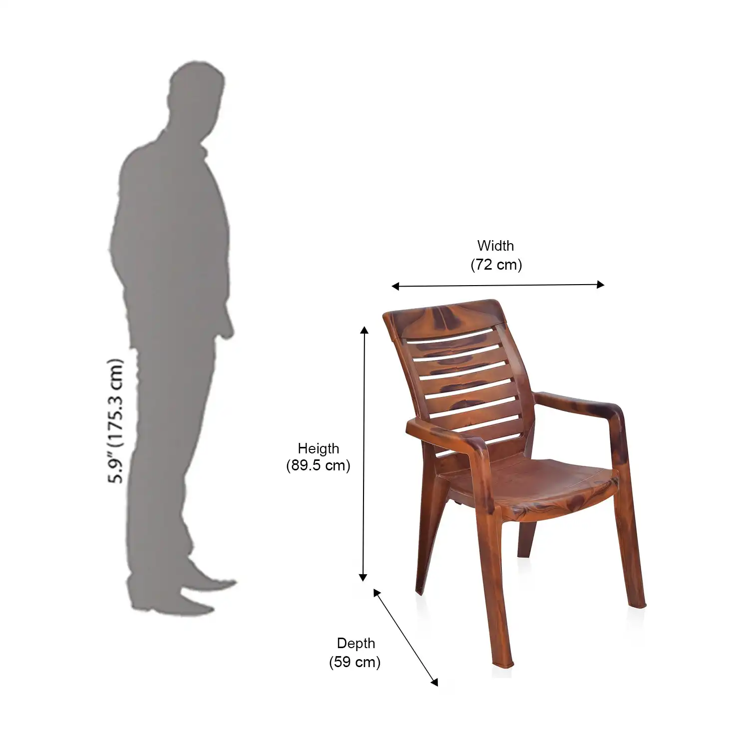 Nilkamal CHR2180 Plastic Arm Chair - Image 40