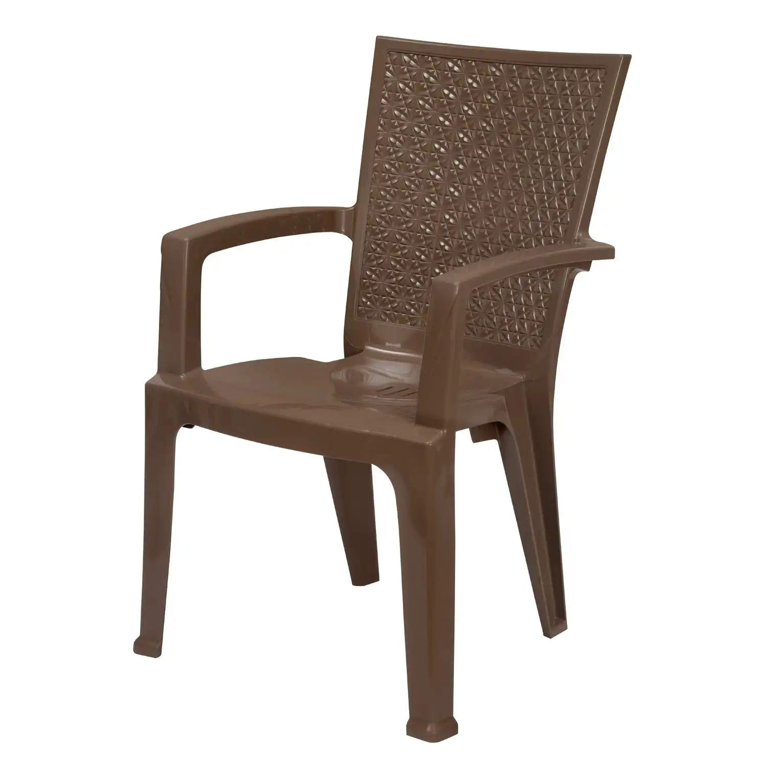 Nilkamal CHR2225 Plastic Arm Chair (Rattan Dark Beige) - Image 7