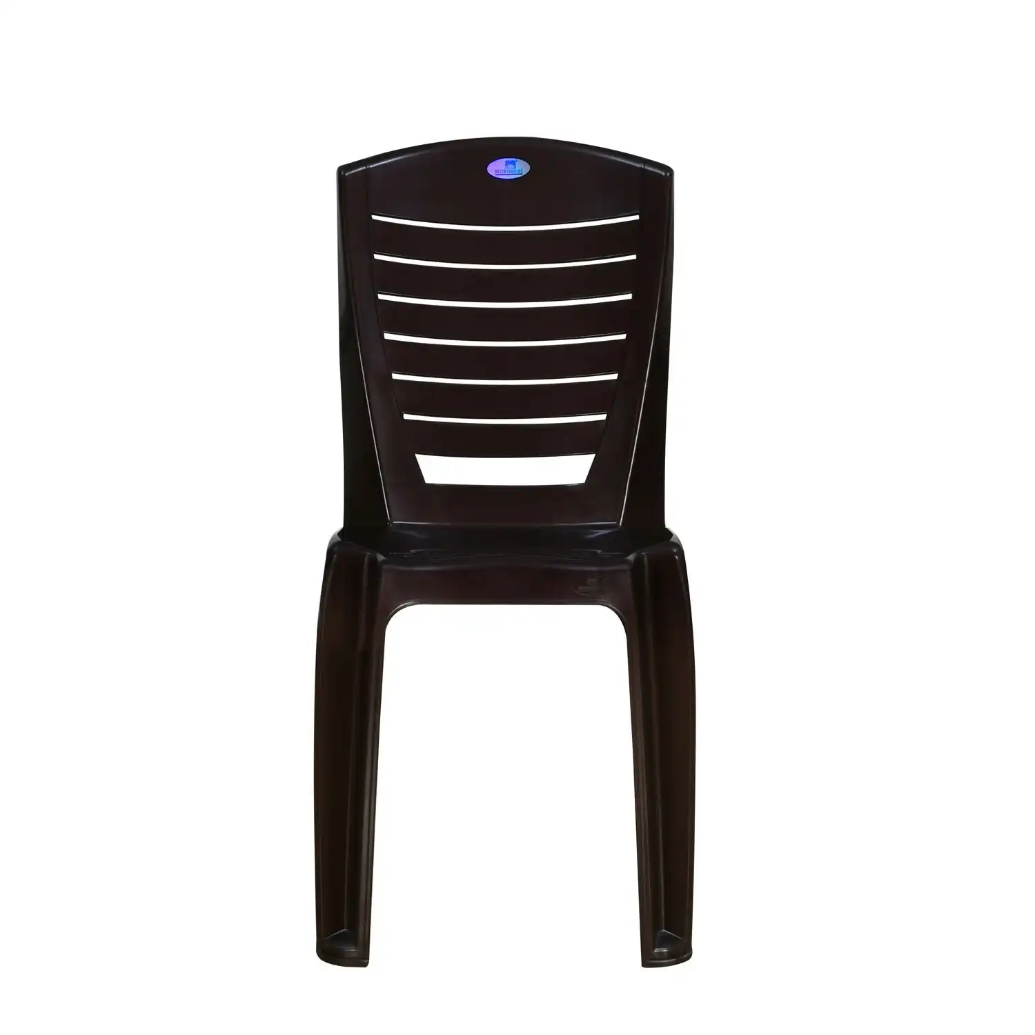 Nilkamal CHR4025 Plastic Armless Chair (Weather Brown) - Image 4