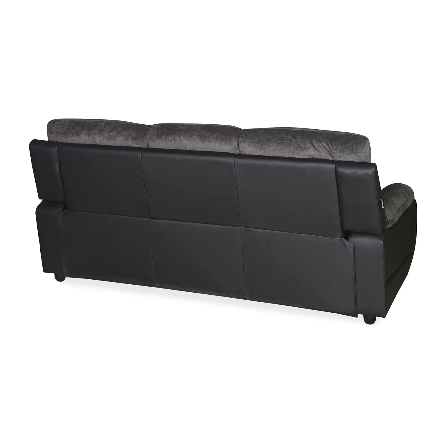Nilkamal Chris Fabric 3 Seater Sofa (Black / Grey) - Image 5