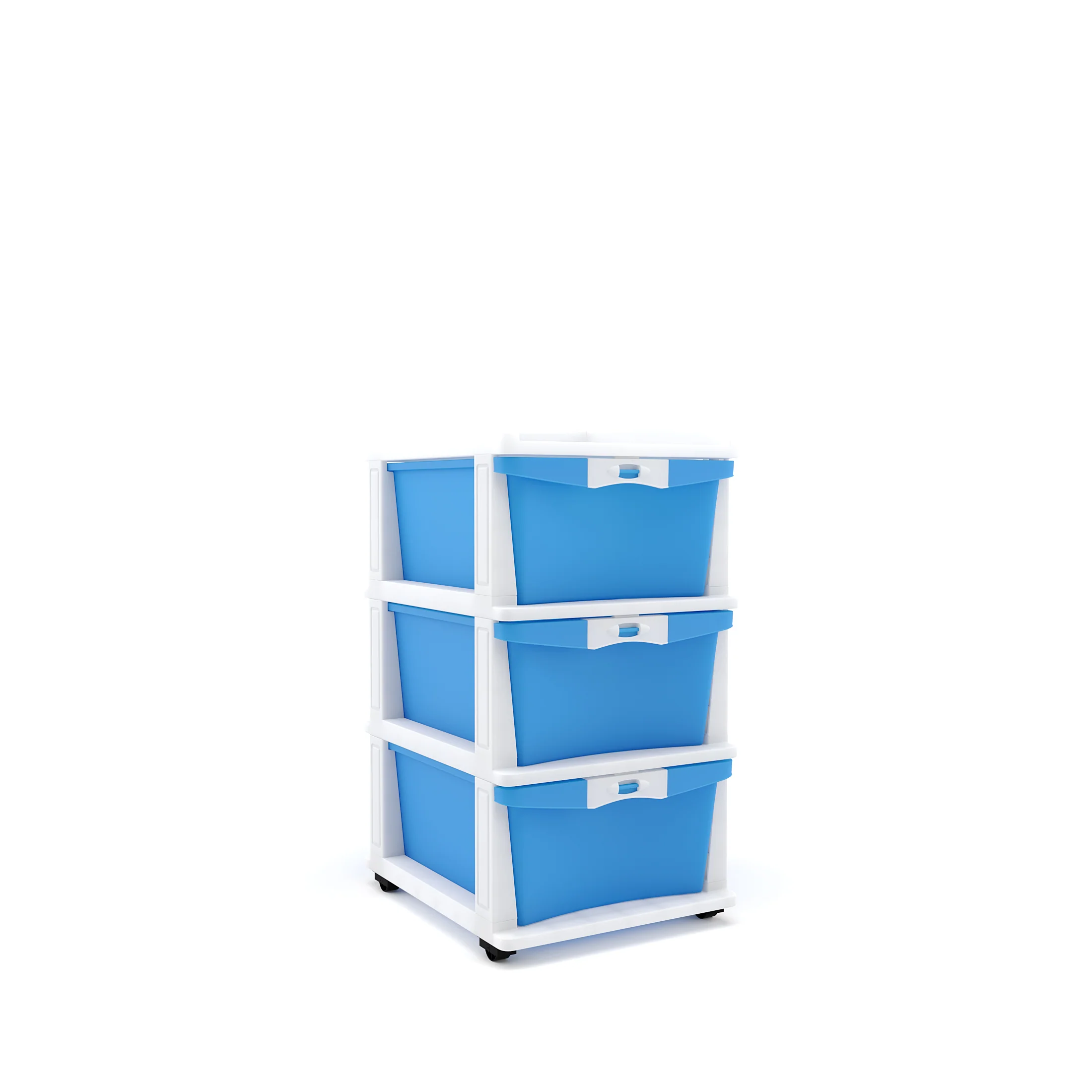 Nilkamal CHTR23 Three Layers Chest of Drawer (Blue and Cream) - Image 4