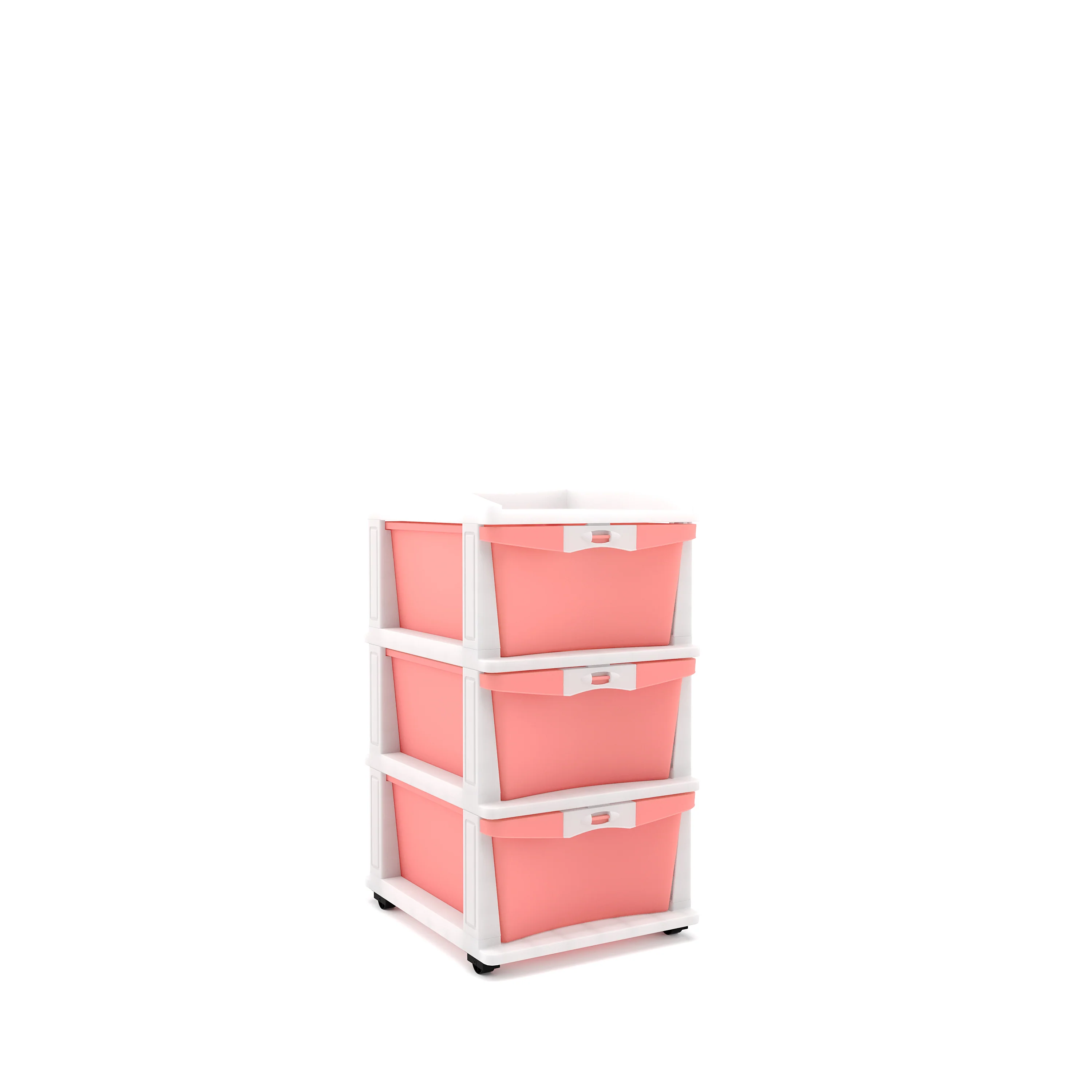 Nilkamal CHTR23 Three Layers Chest of Drawer (Pink and Cream) - Image 4