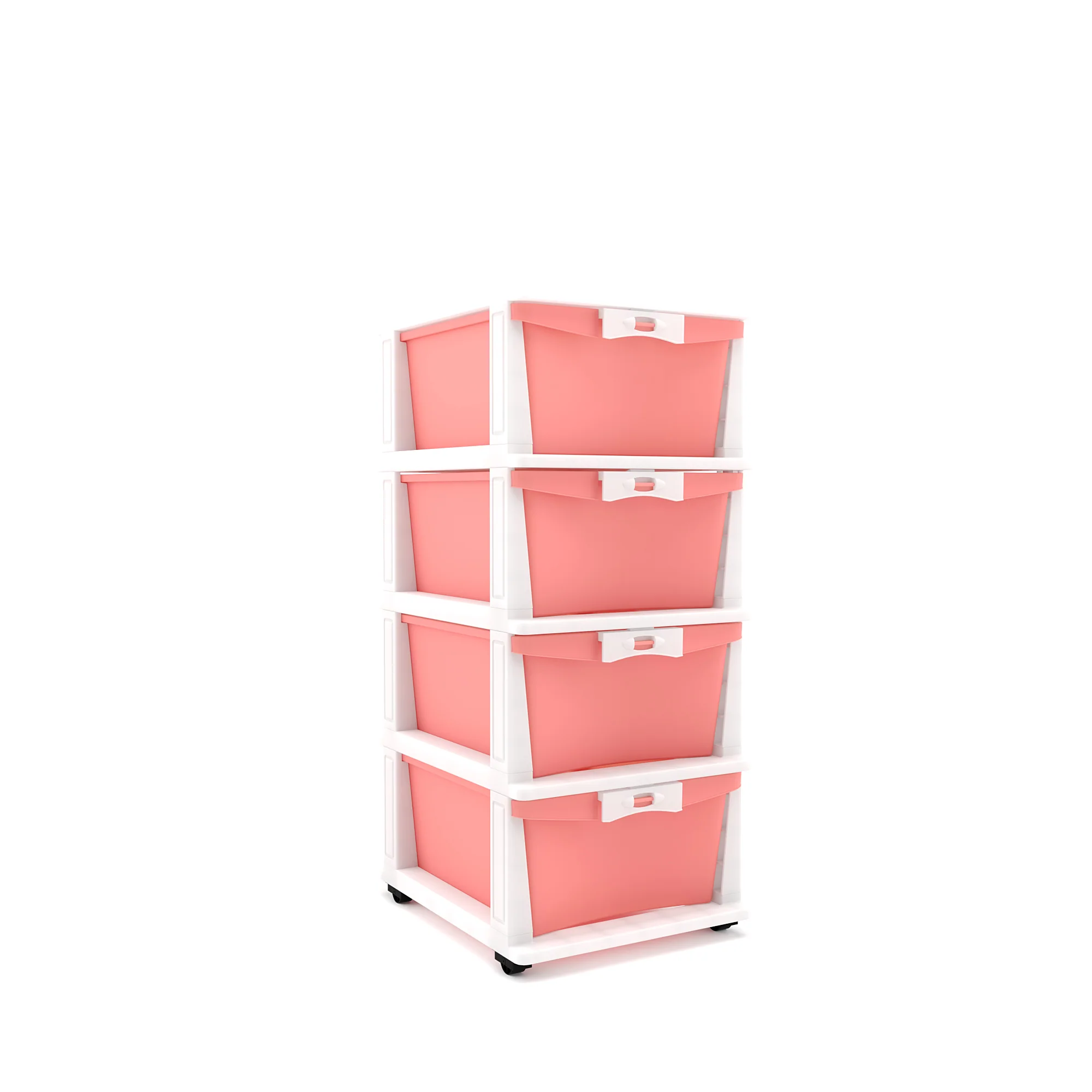Nilkamal CHTR24 Four Layers Chest of Drawer (Pink and Cream) - Image 4