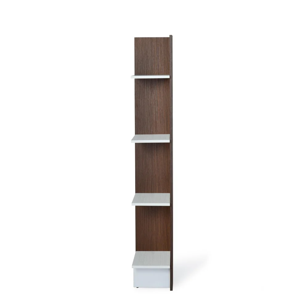 Nilkamal Cliff 4 Tier Bookshelf (Urban Walnut / Oak White) - Image 5