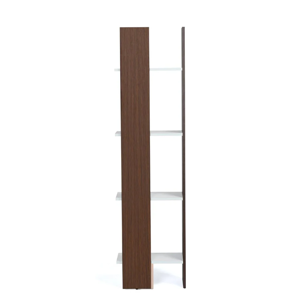 Nilkamal Cliff 4 Tier Bookshelf (Urban Walnut / Oak White) - Image 6