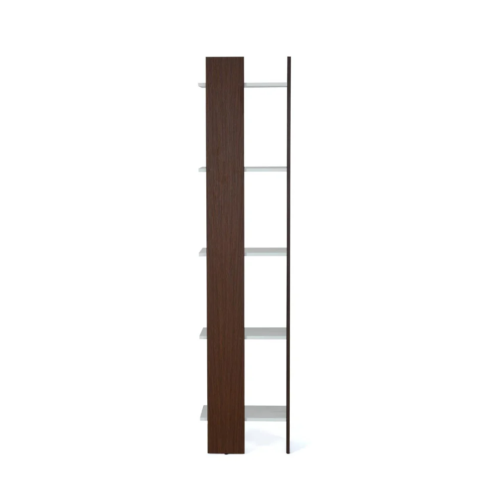 Nilkamal Cliff 5 Tier Bookshelf (Urban Walnut / Oak White) - Image 5