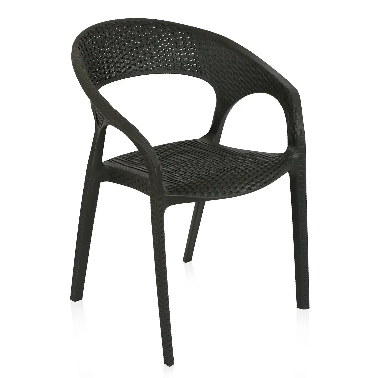 Nilkamal Club Plastic Arm Chair (Charcoal Grey) - Image 6