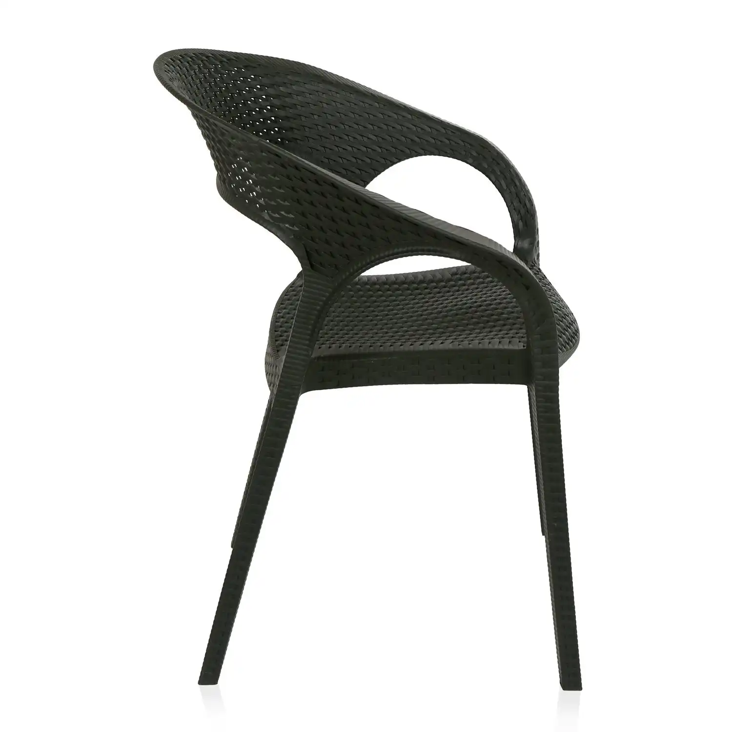 Nilkamal Club Plastic Arm Chair (Charcoal Grey) - Image 8