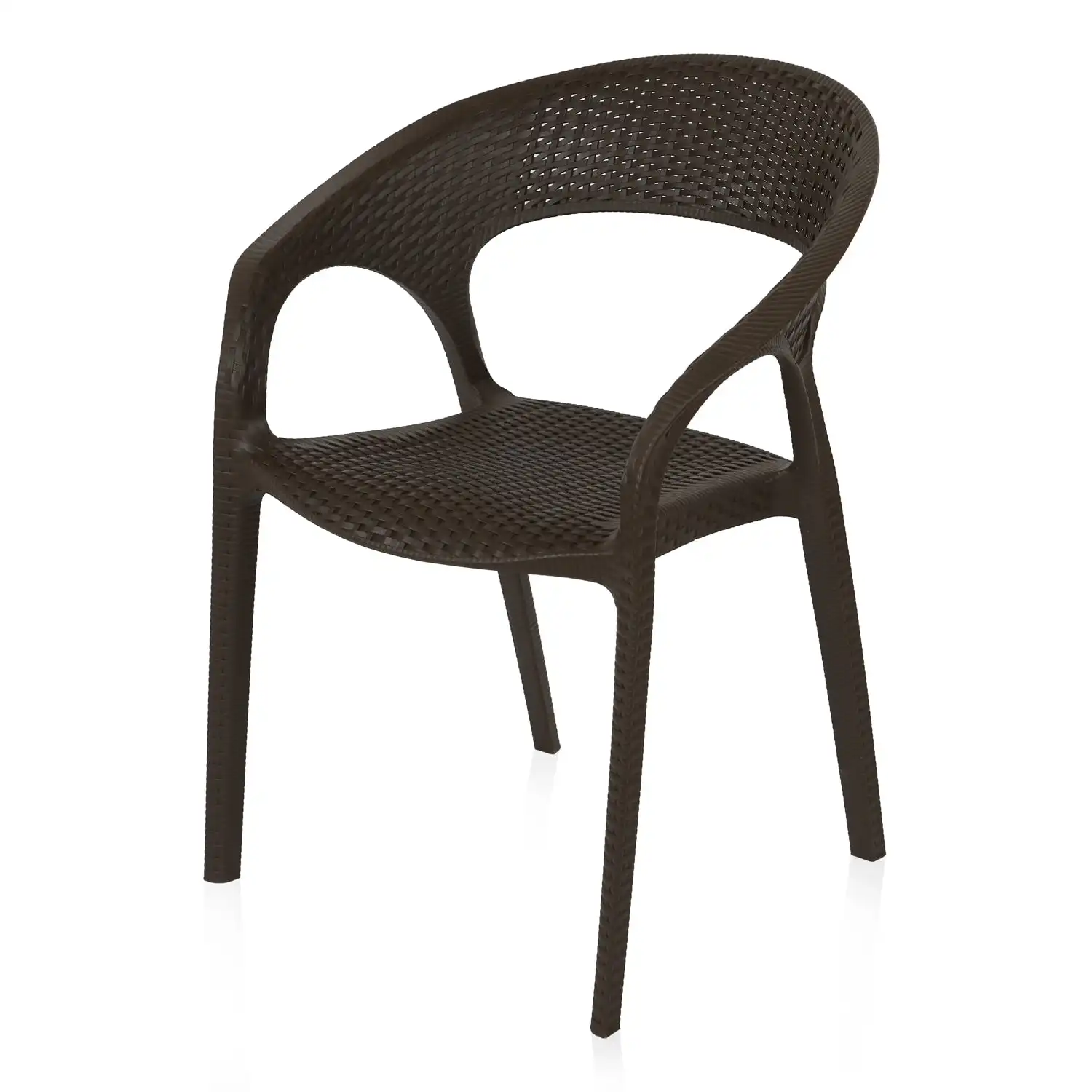 Nilkamal Club Plastic Arm Chair (Season Rust Brown) - Image 11