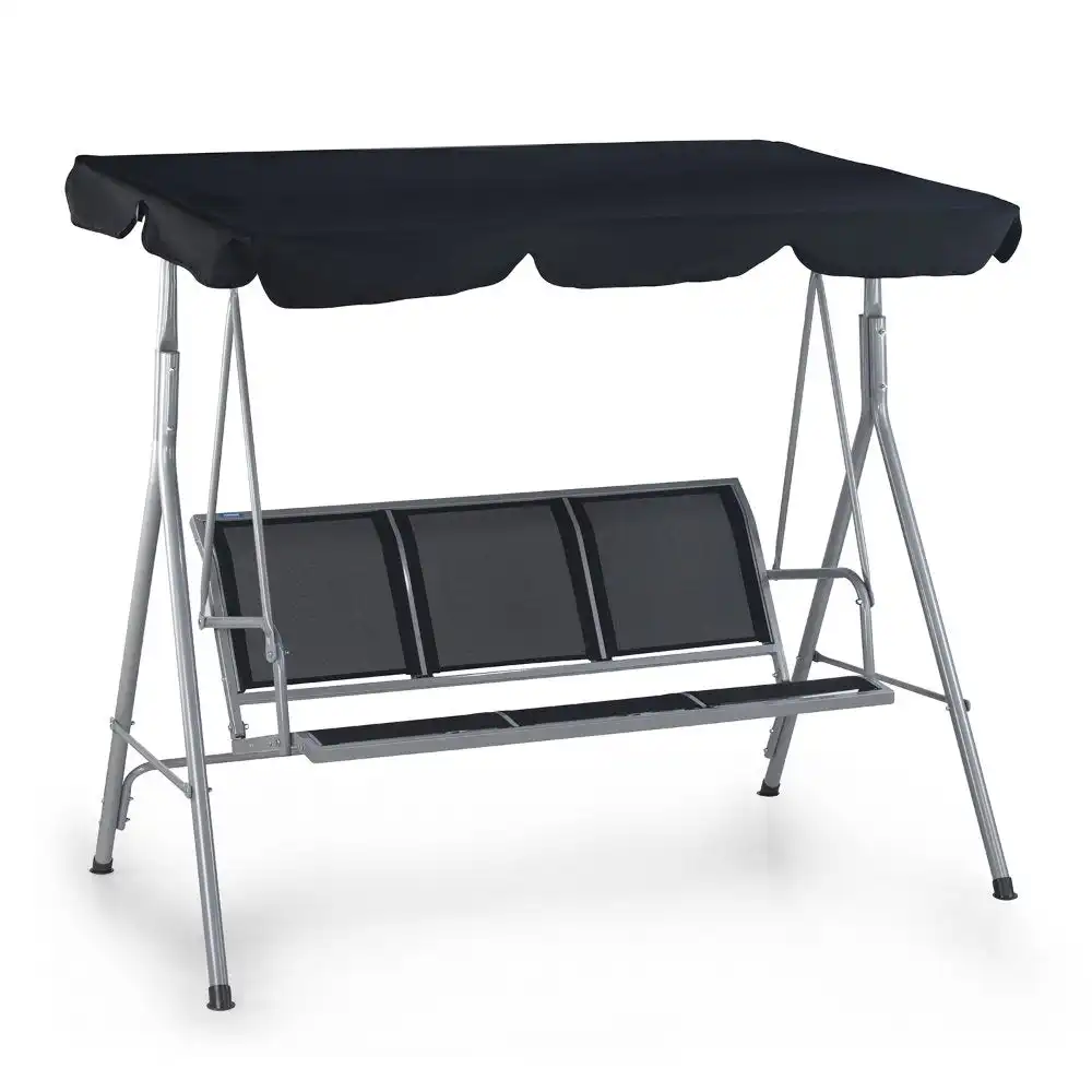 Nilkamal Comfy 3 Seater Swing (Grey / Black) - Image 2
