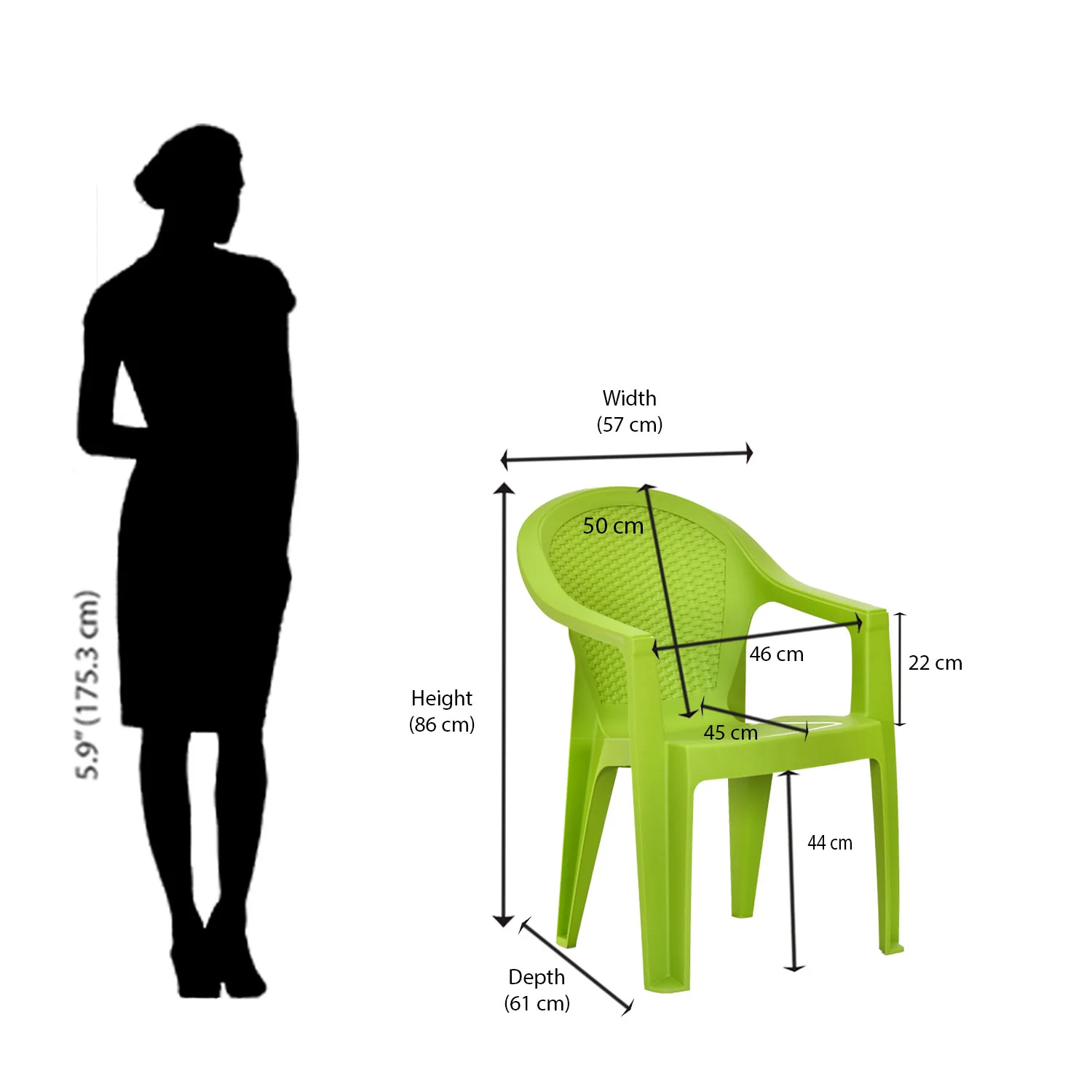 Nilkamal Comfy Plastic Arm Chair - Image 45