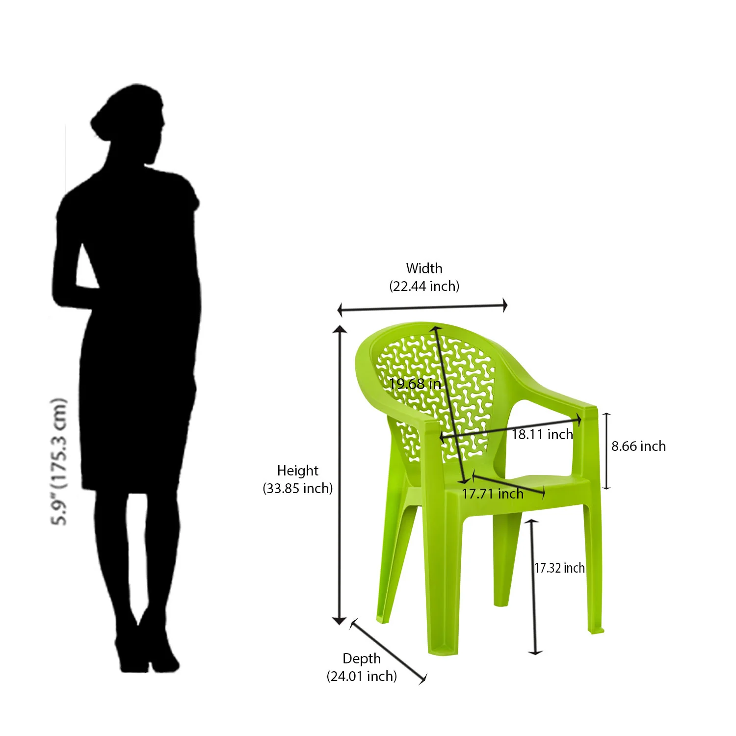 Nilkamal Comfy Plastic Arm Chair - Image 51