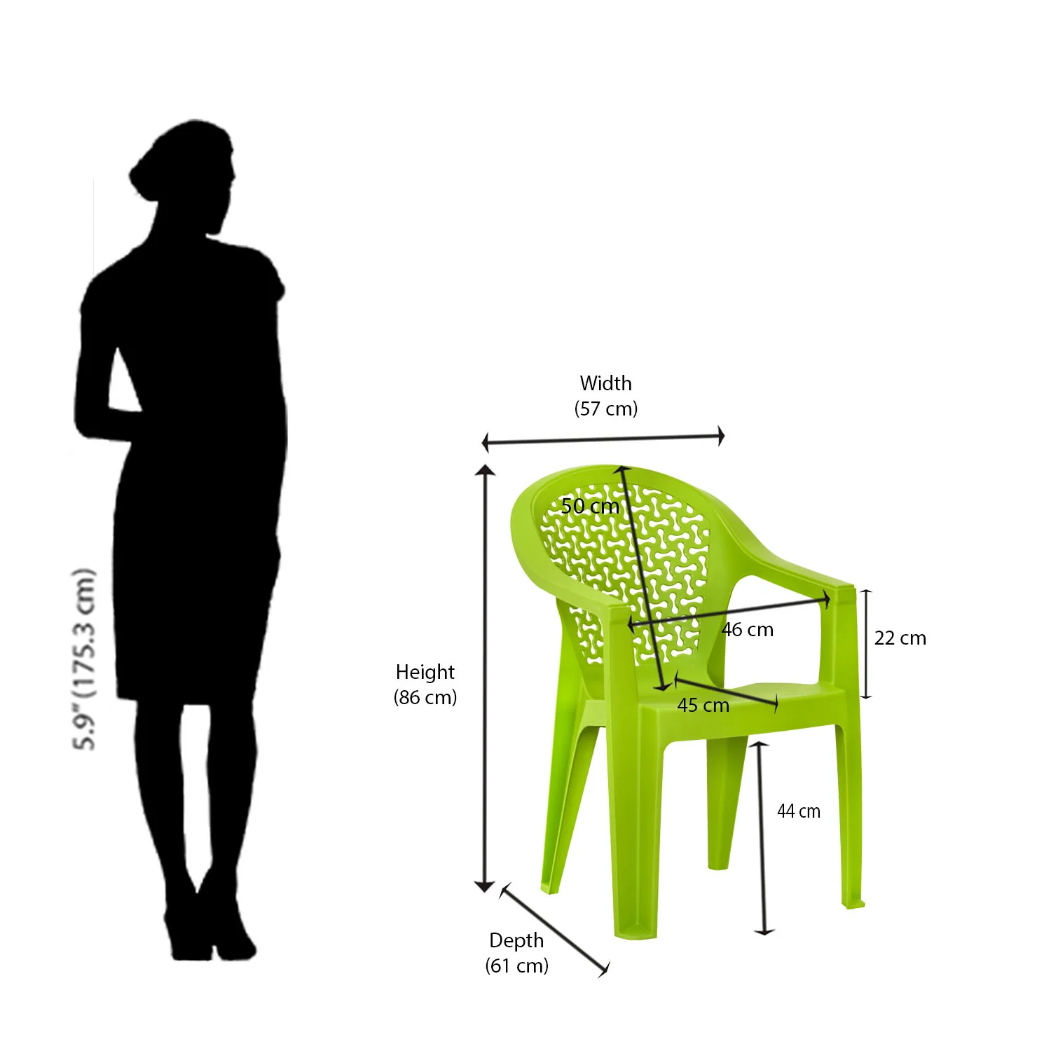 Nilkamal Comfy Plastic Arm Chair - Image 52