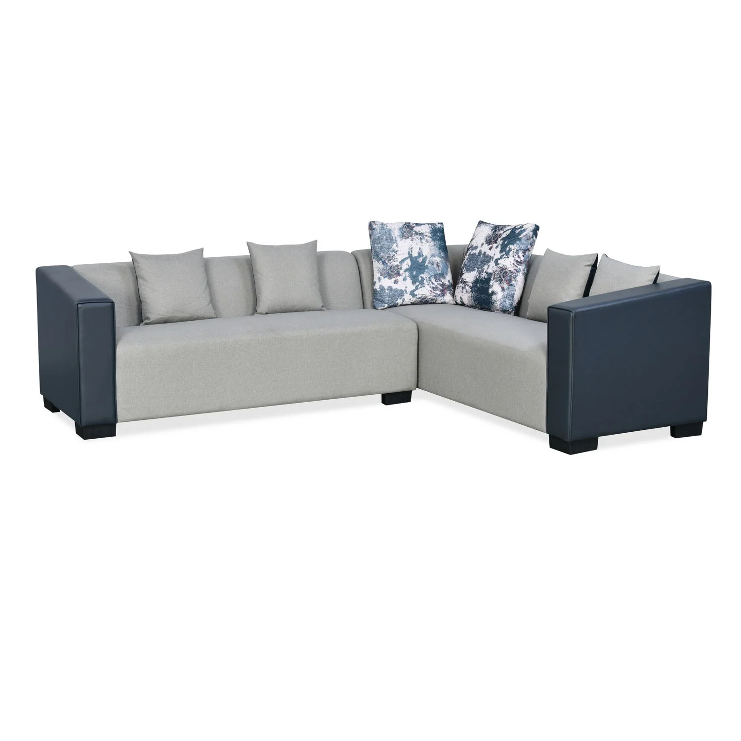 Nilkamal Corbin Fabric Corner Sofa (Grey) - Image 2