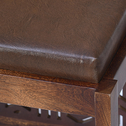 Nilkamal Corner Solid Wood Coffee Table with 2 Set Stools (Walnut) - Image 16