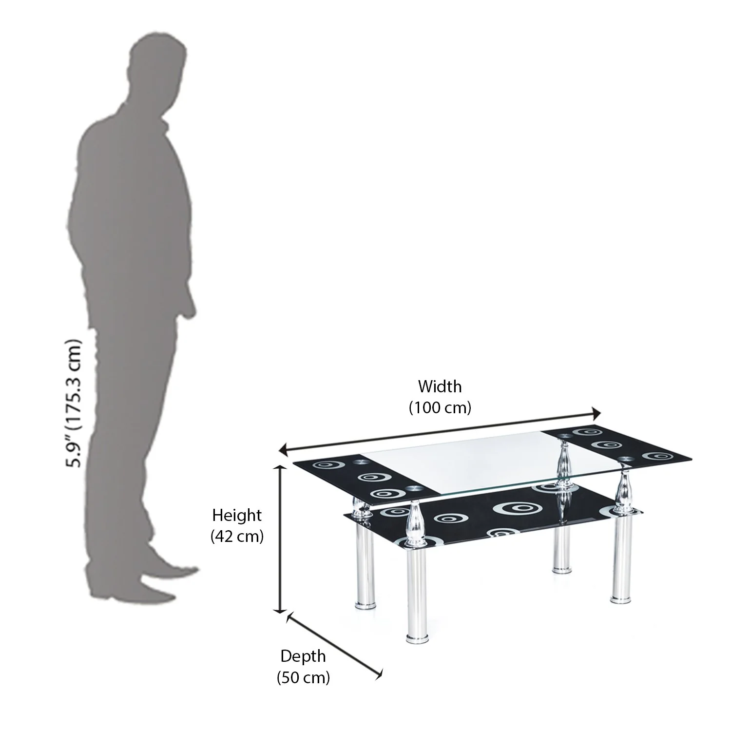 Nilkamal Corolla Centre Table (Black) - Image 6