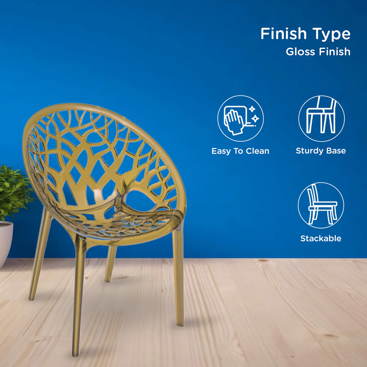 Nilkamal Crystal Polypropylene Premium Chair - Image 5