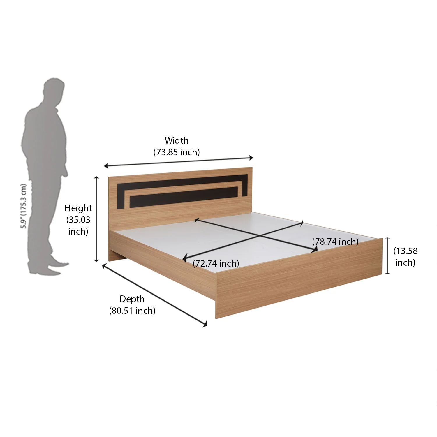Nilkamal Cyril King Bed (Urban Teak) - Image 10