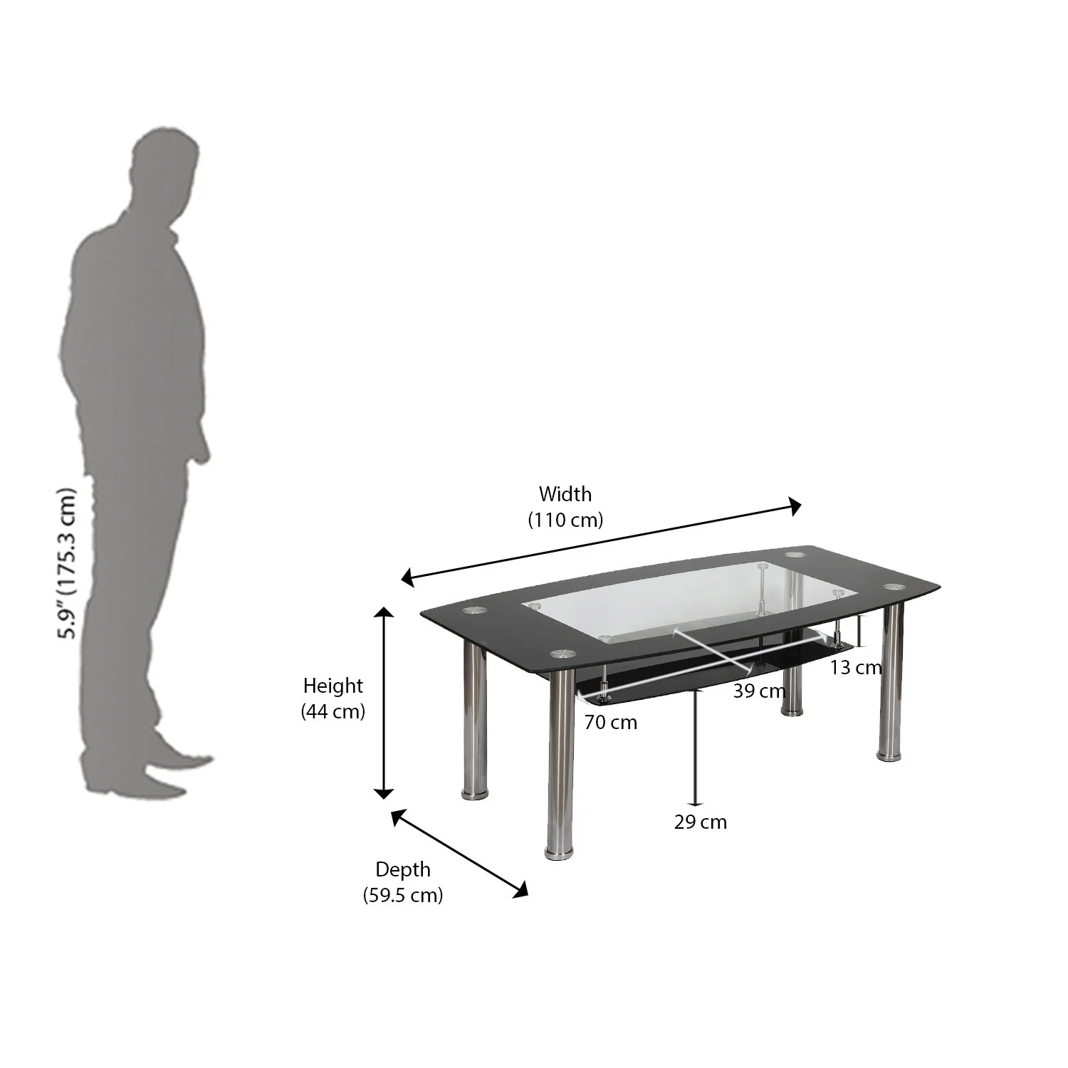 Nilkamal Cyrus Center Table (Black) - Image 8