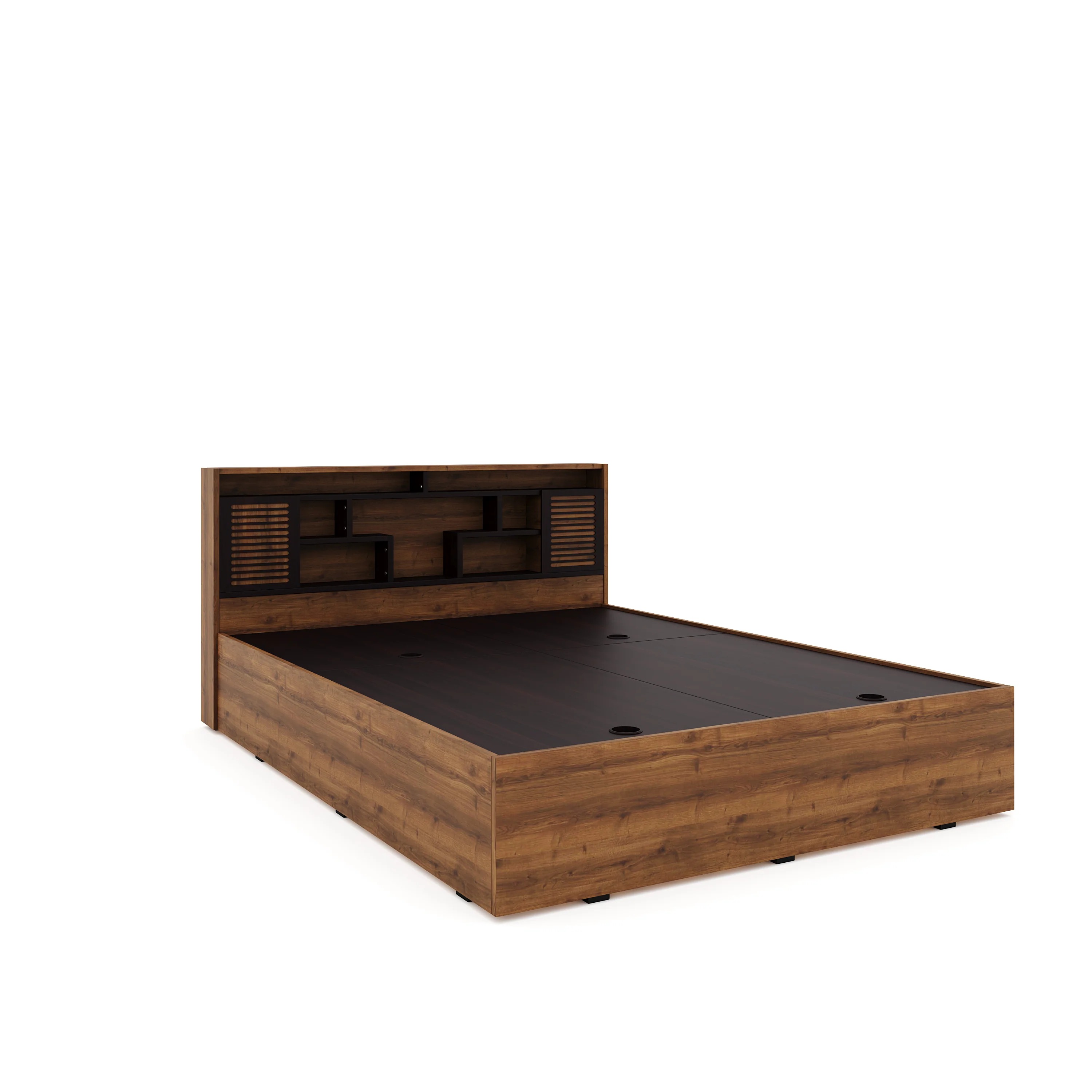 Nilkamal Czar 2 Queen Bed Box Storage (Wen / Knotwood) - Image 3