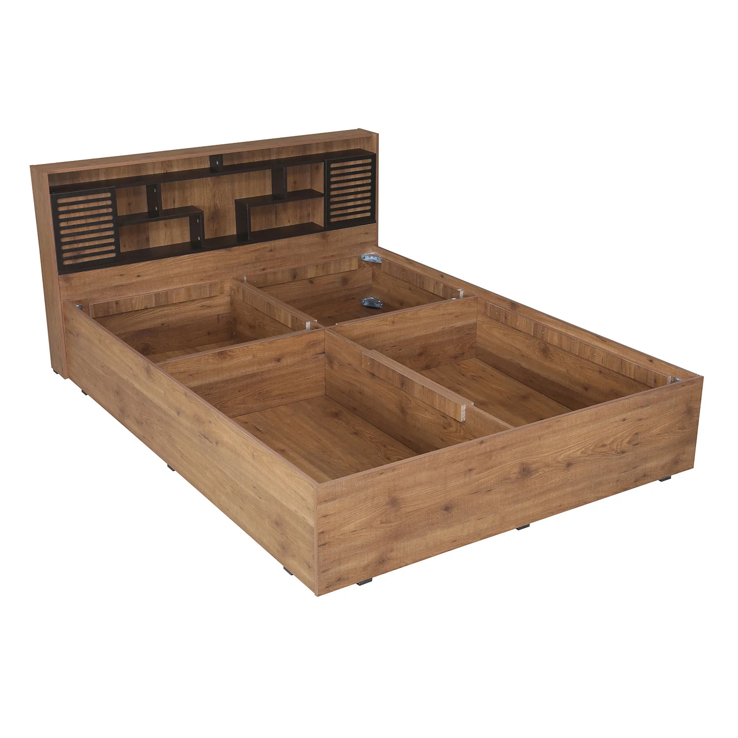 Nilkamal Czar 2 Queen Bed Box Storage (Wen / Knotwood) - Image 5