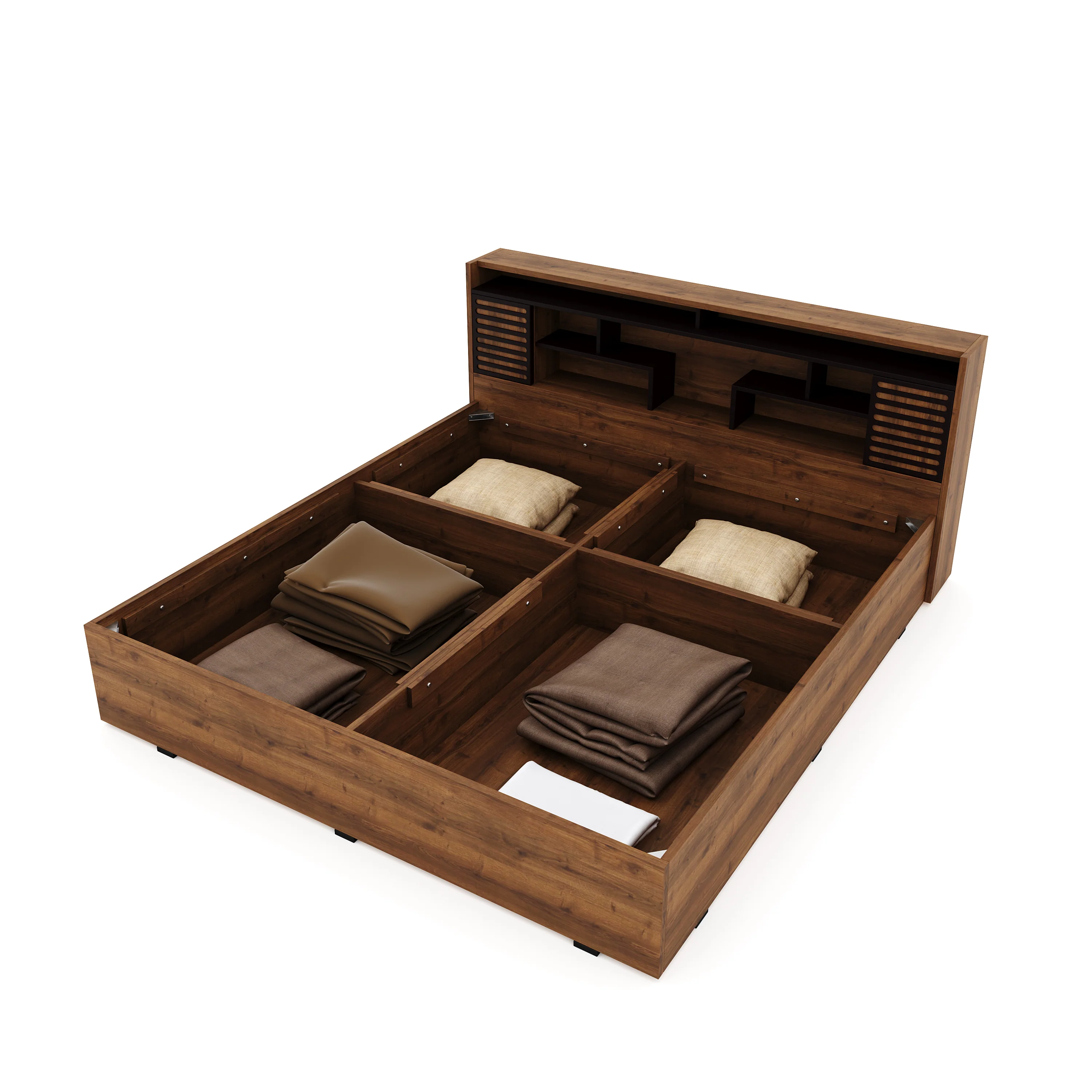 Nilkamal Czar 2 Queen Bed Box Storage (Wen / Knotwood) - Image 6