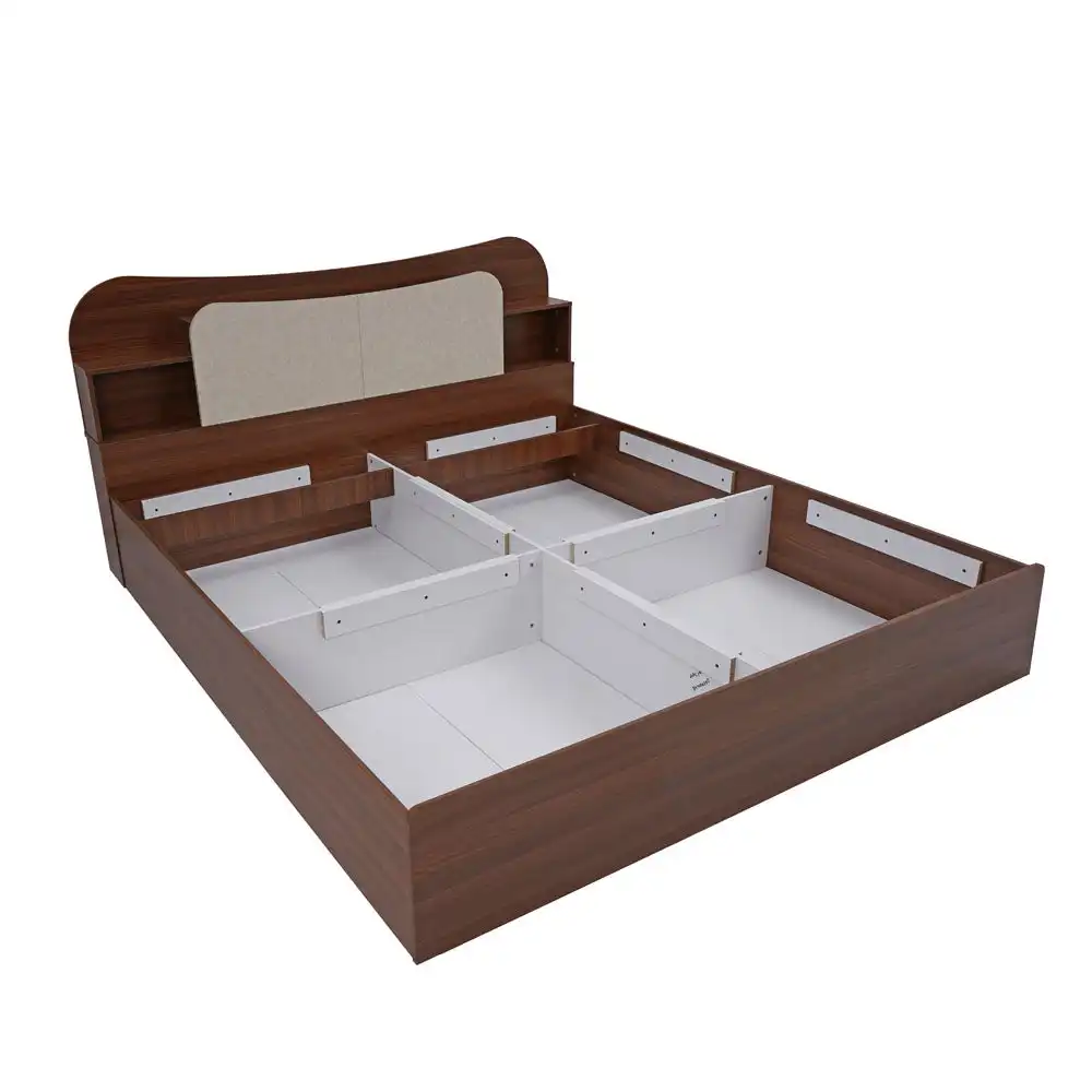 Nilkamal Daffodil King Bed with Box Storage (Walnut) - Image 8