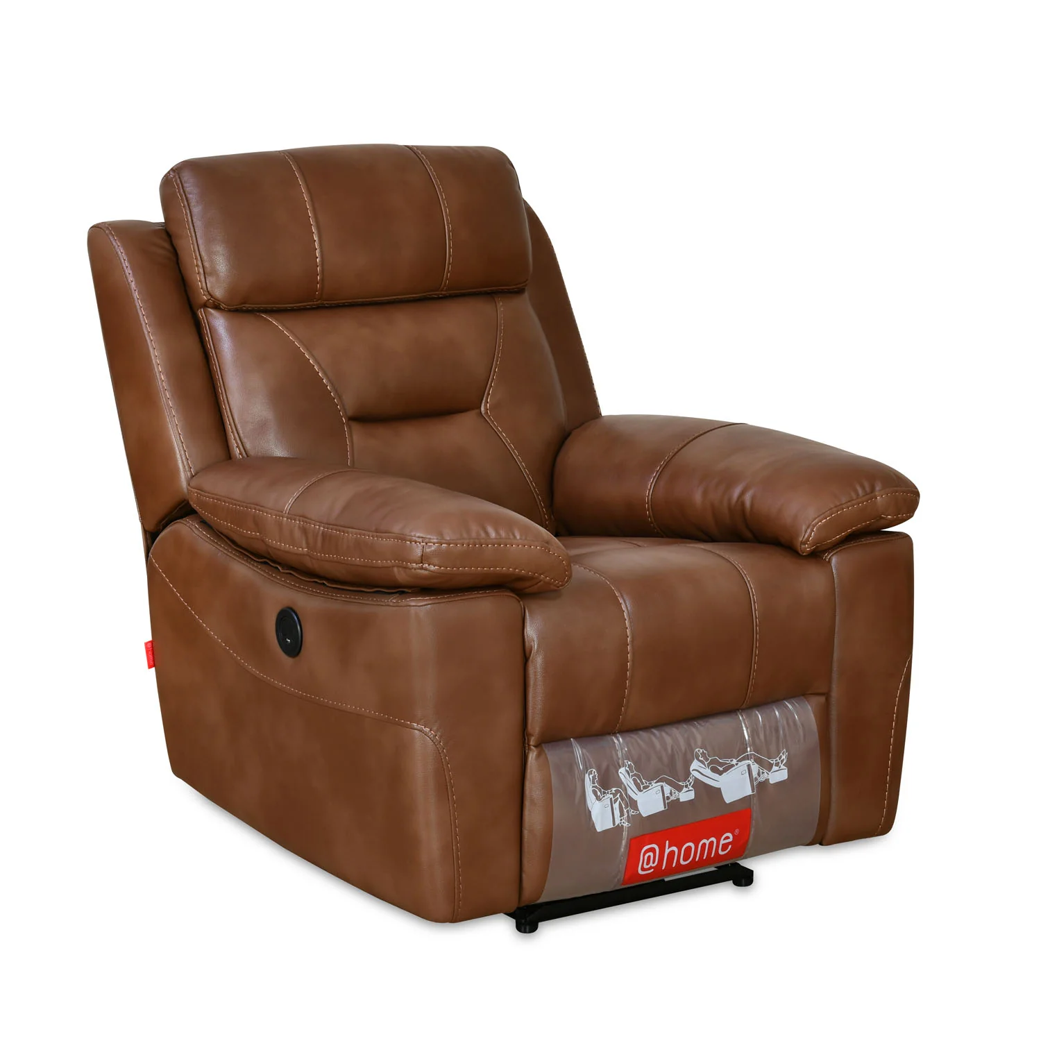 Nilkamal Delp 1 Seater Electric Recliner Sofa (Choco Brown) - Image 3