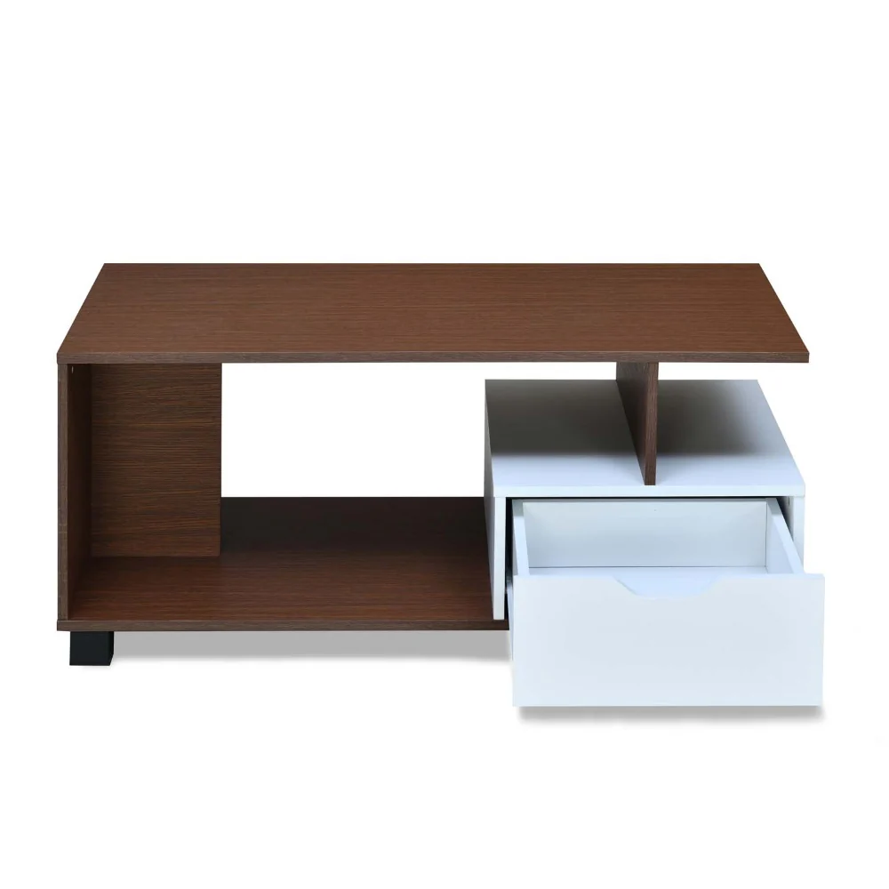 Nilkamal Denzel Coffee Table (Urban Walnut / Oak White) - Image 4