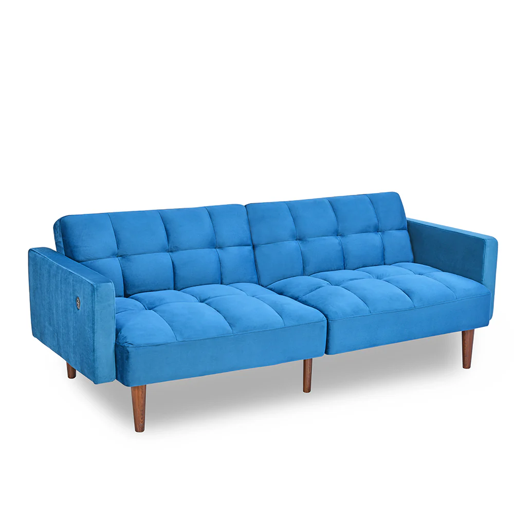 Nilkamal Denzel Futon Sofa Cum Bed (Blue) - Image 4