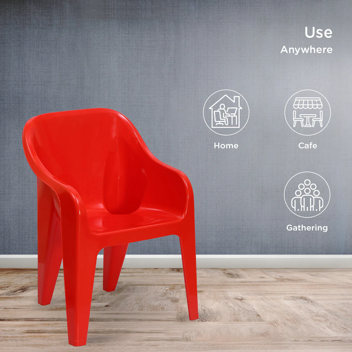 Nilkamal Eeezy Go Plastic Baby Arm Chair (Gem Red) - Image 3
